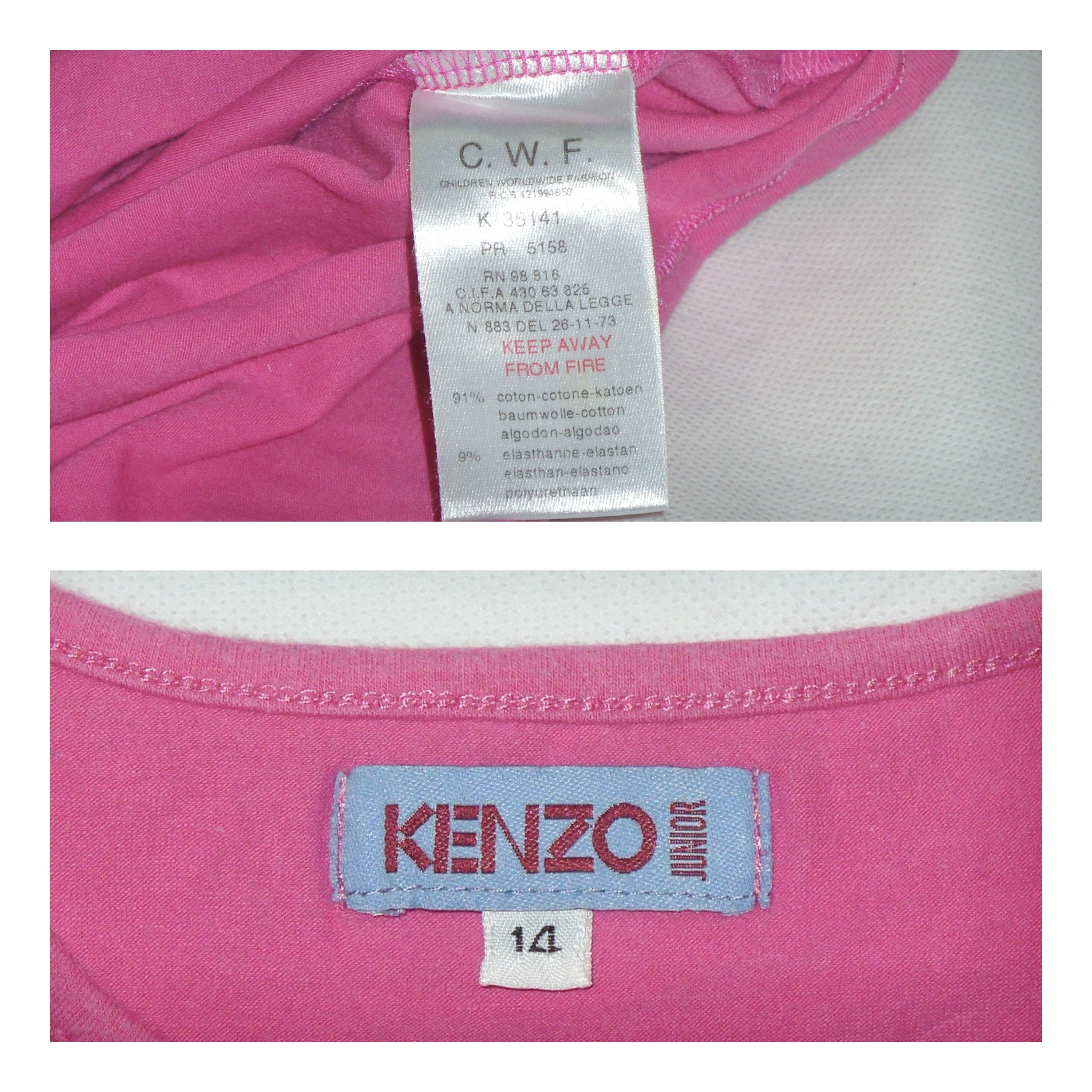 Kenzo Kenzo vintage pink logo tee Size XS / US 0-2 / IT 36-38 - 4 Thumbnail