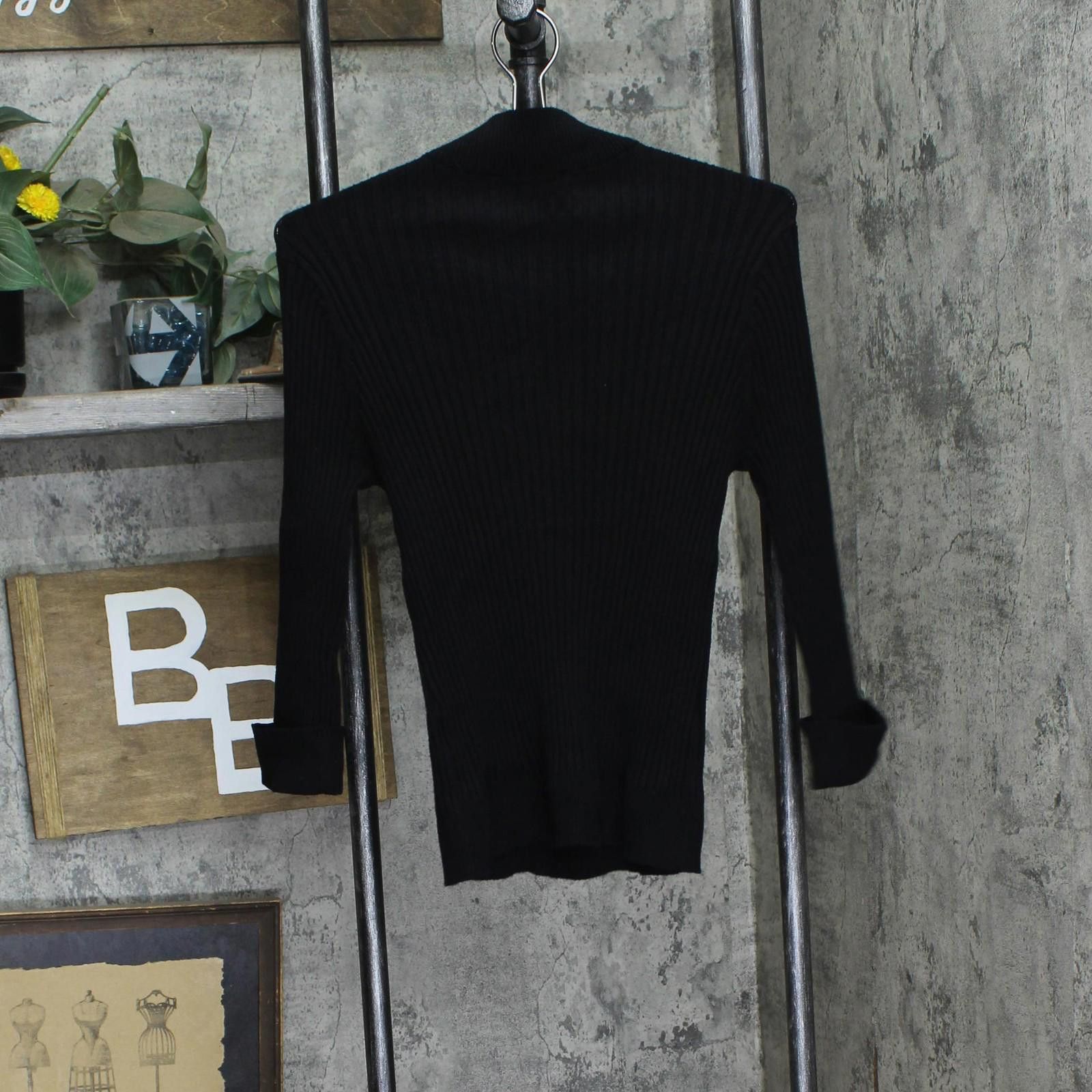 Baldinini Nwt Belldini Length Zipper Polo Sweater Bs235289x Black 1x Size XL / US 12-14 / IT 48-50 - 2 Thumbnail