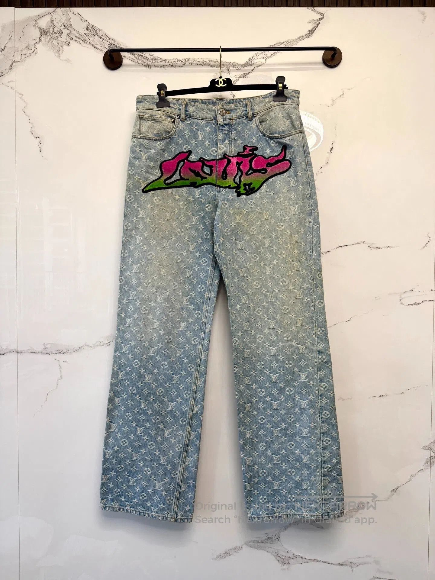 Louis Vuitton louis vuitton fiery logo denim pants. Size US 32 / EU 48 - 1 Thumbnail