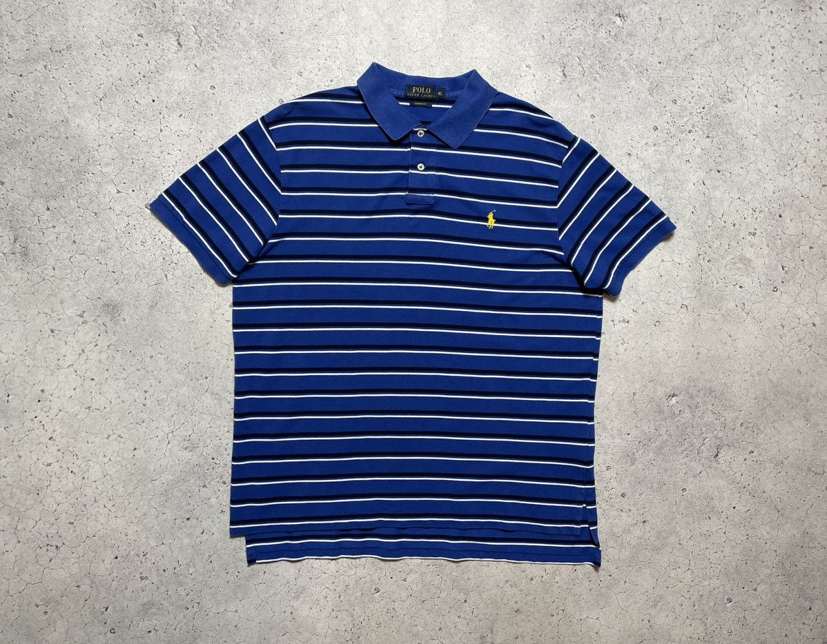 Polo Ralph Lauren × Vintage Vintage Polo T-Shirt Striped Polo Ralph Lauren Y2K Size US XL / EU 56 / 4 - 1 Thumbnail