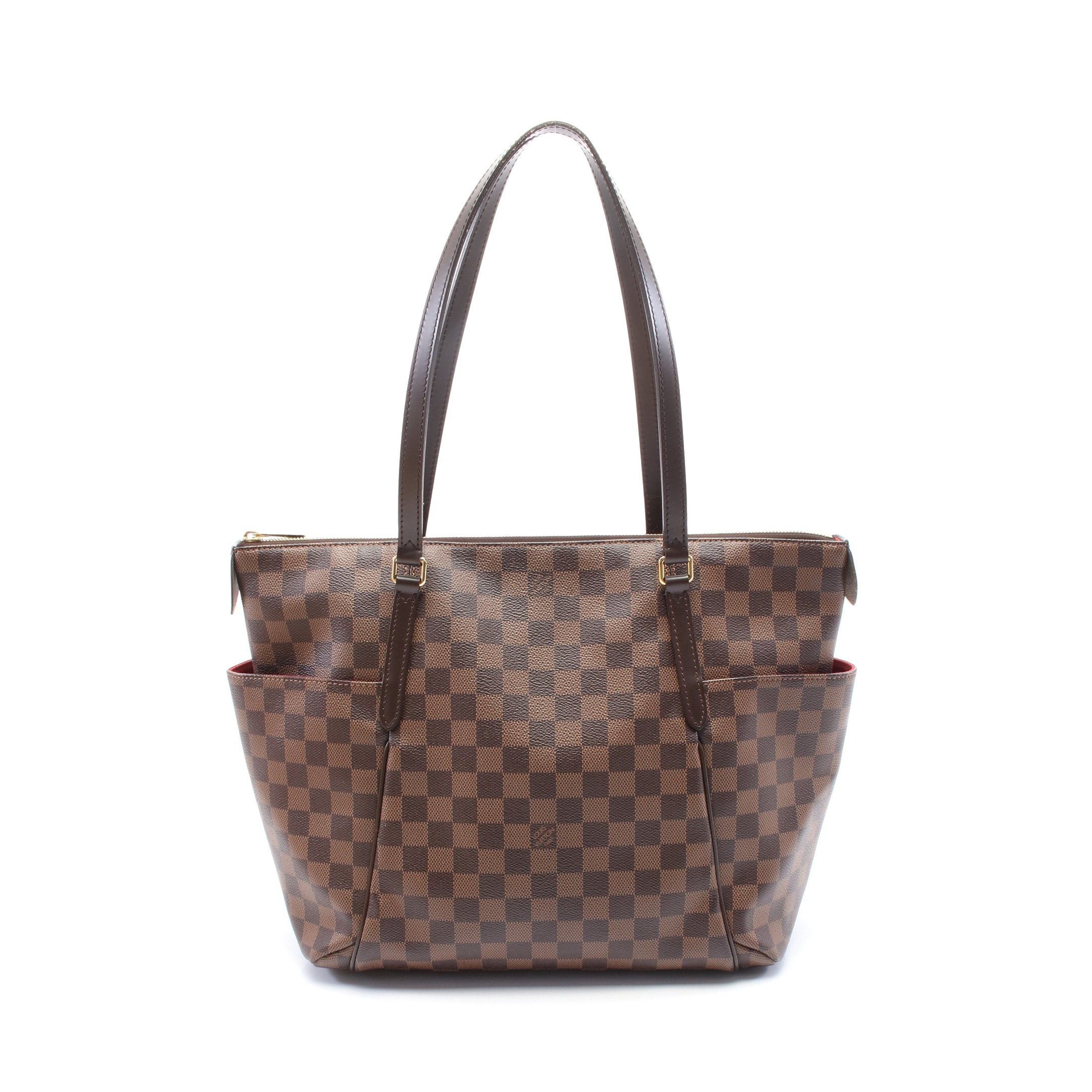 Louis Vuitton Totally Mm Damier Ebene Shoulder Bag Tote Leather Brown, Women's