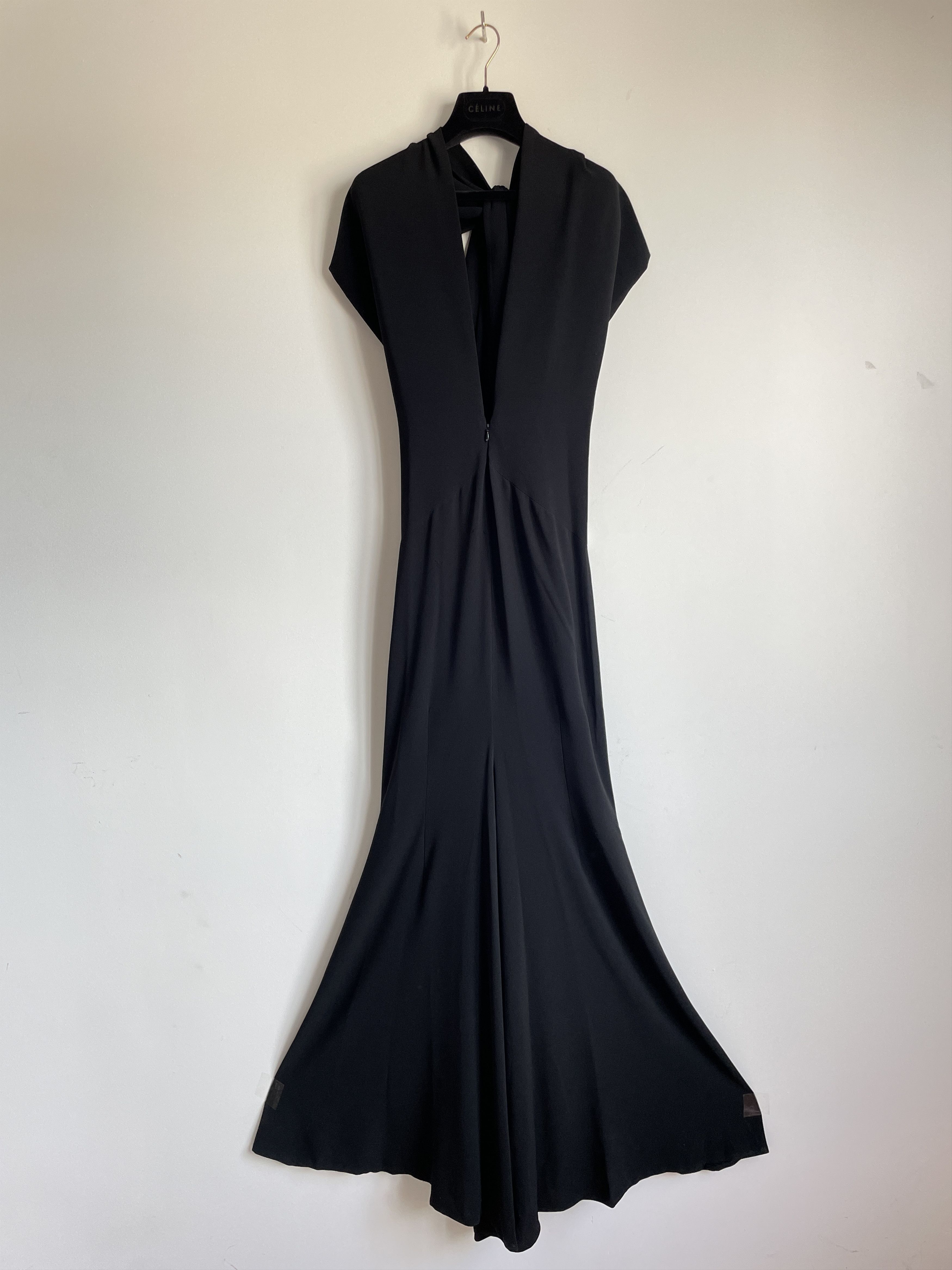Designer Talbot Runhof Long Draped Bow Dress Size XS Size XS / US 0-2 / IT 36-38 - 1 Thumbnail