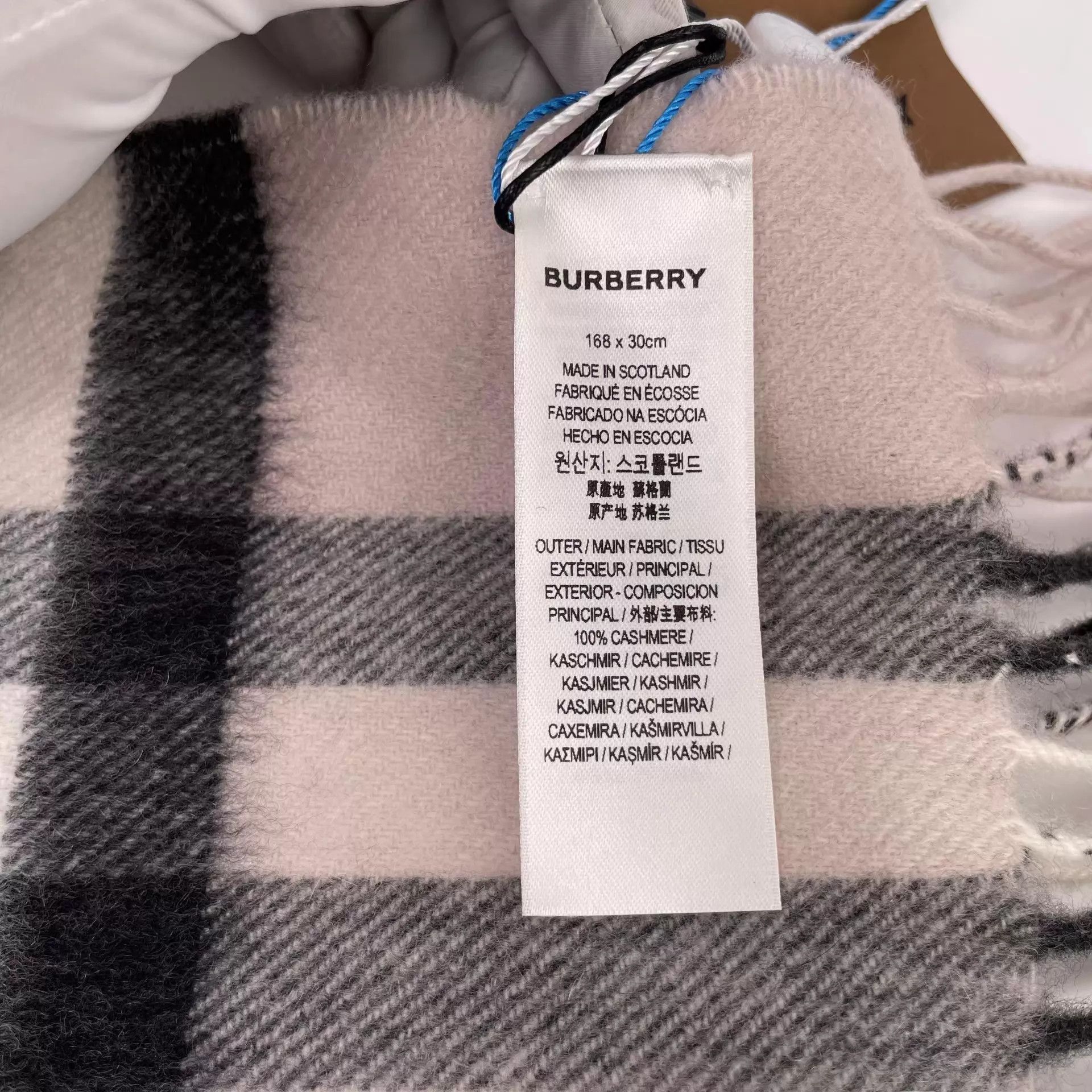 Burberry Burberry Check Scarf 100% Cashmere New W/Box & Tags Size ONE SIZE - 4 Thumbnail