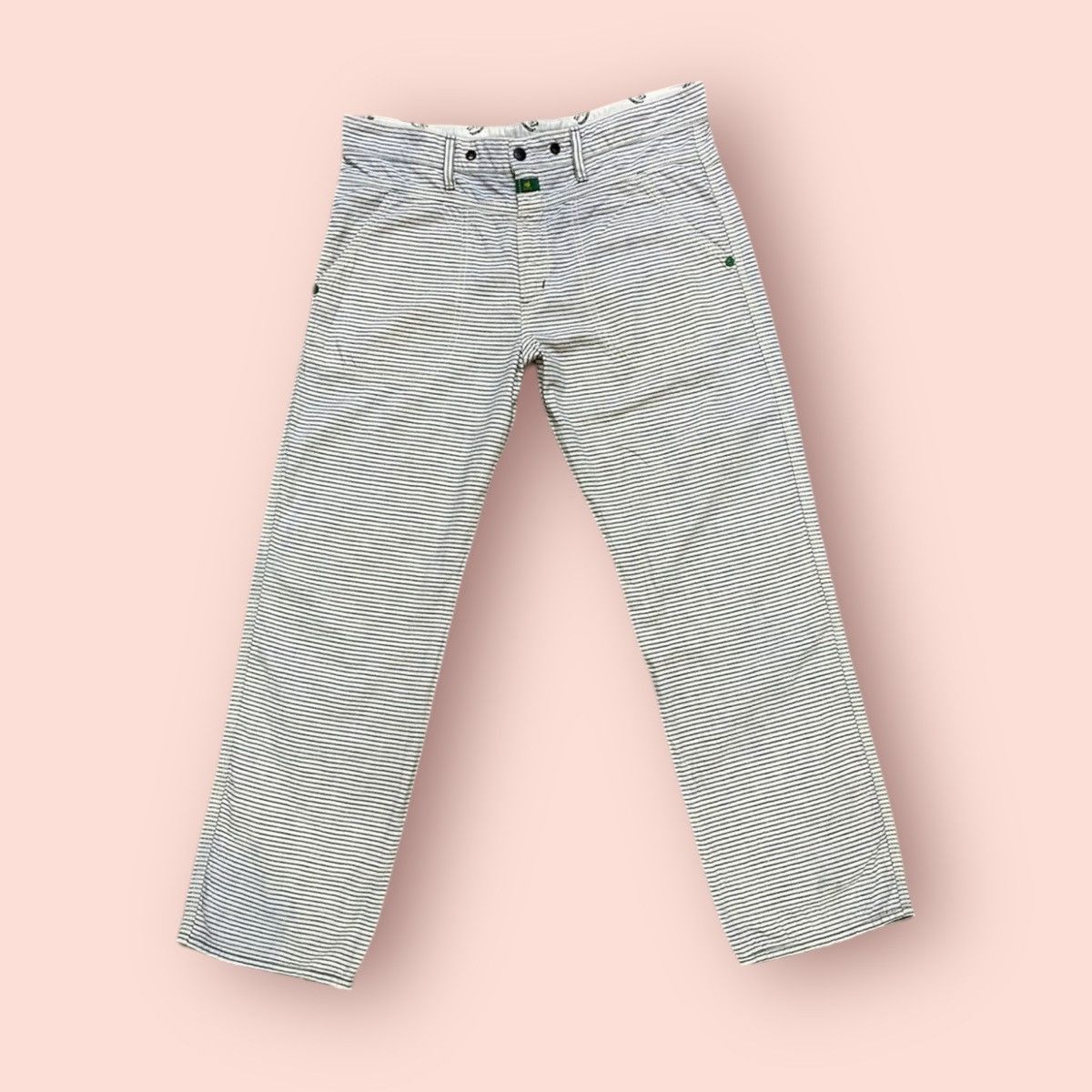 Edwin × Japanese Brand VINTAGE EDWIN ECO FABRIC BANANA FIBER FATIGUE CROP PANTS Size US 31 - 8 Thumbnail