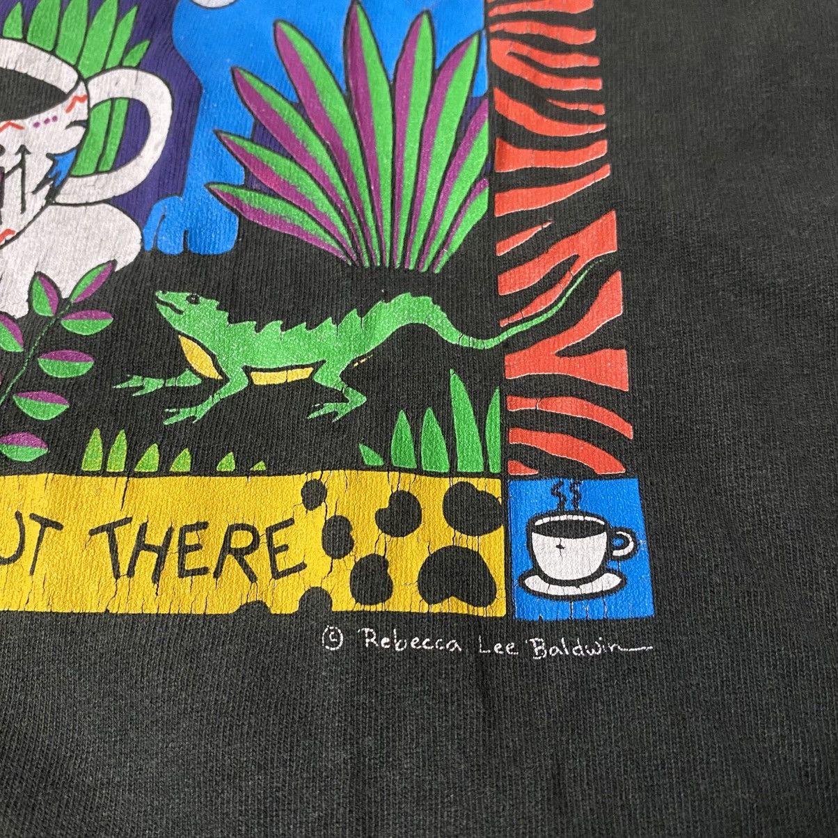 Fruit Of The Loom × Vintage Vintage 90’s Cookworks Drink Your Java Promo Art Tshirt Size US L / EU 52-54 / 3 - 5 Thumbnail