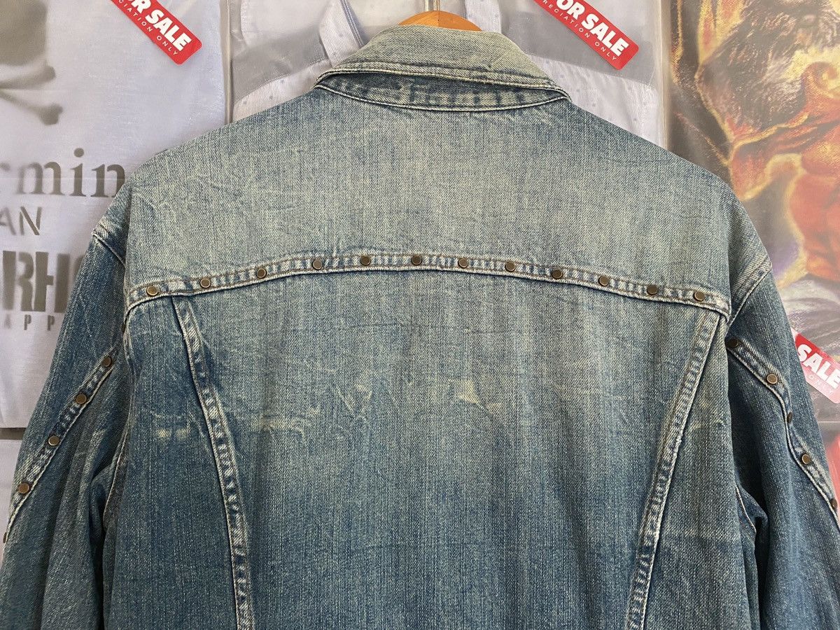 Just Cavalli Vintage Roberto Cavalli Stud Denim Jacket Overlong Sleeve Size US M / EU 48-50 / 2 - 10 Thumbnail