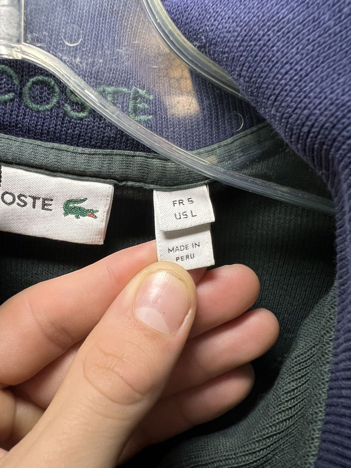 Lacoste Vintage Lacoste logo quarter zip sweater Size US L / EU 52-54 / 3 - 4 Thumbnail