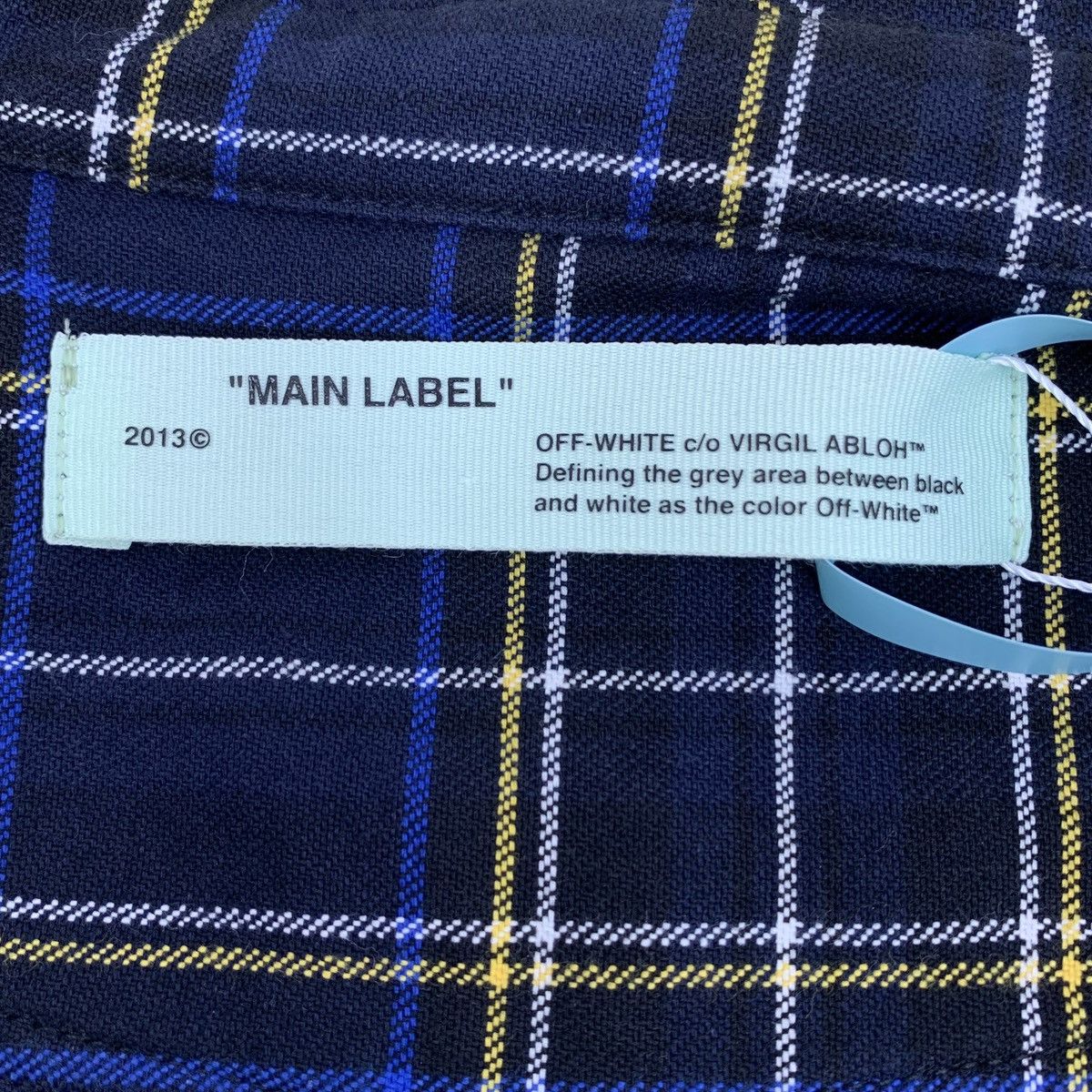 Off-White Off-White Dark Blue Plaid Arrow Long Sleeve Shirt K26WX Size US S / EU 44-46 / 1 - 5 Thumbnail