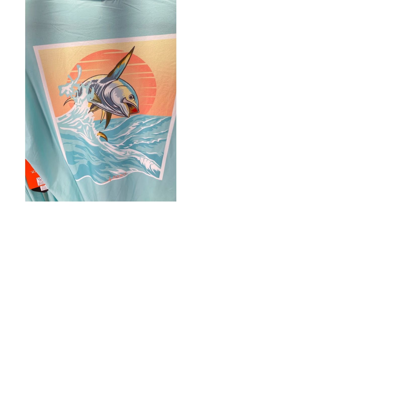 Habitat Habit Crooked ELM Graphic T-Shirt Mens M Aqua Blue Long Sleeve Solar Factor NWT Size US M / EU 48-50 / 2 - 10 Thumbnail