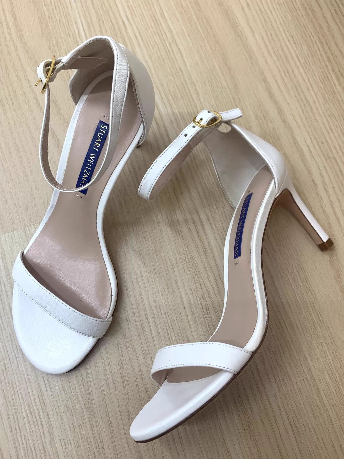 Stuart Weitzman SW White Strappy Sandal 36 EU Unworn Size US 5.5 / IT 35.5 - 2 Thumbnail