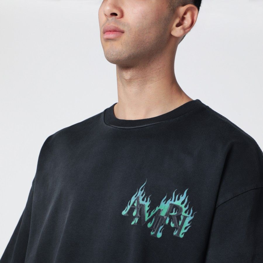 Amiri o1d2blof0226 Logo Print T-Shirt in Black Size US L / EU 52-54 / 3 - 4 Thumbnail