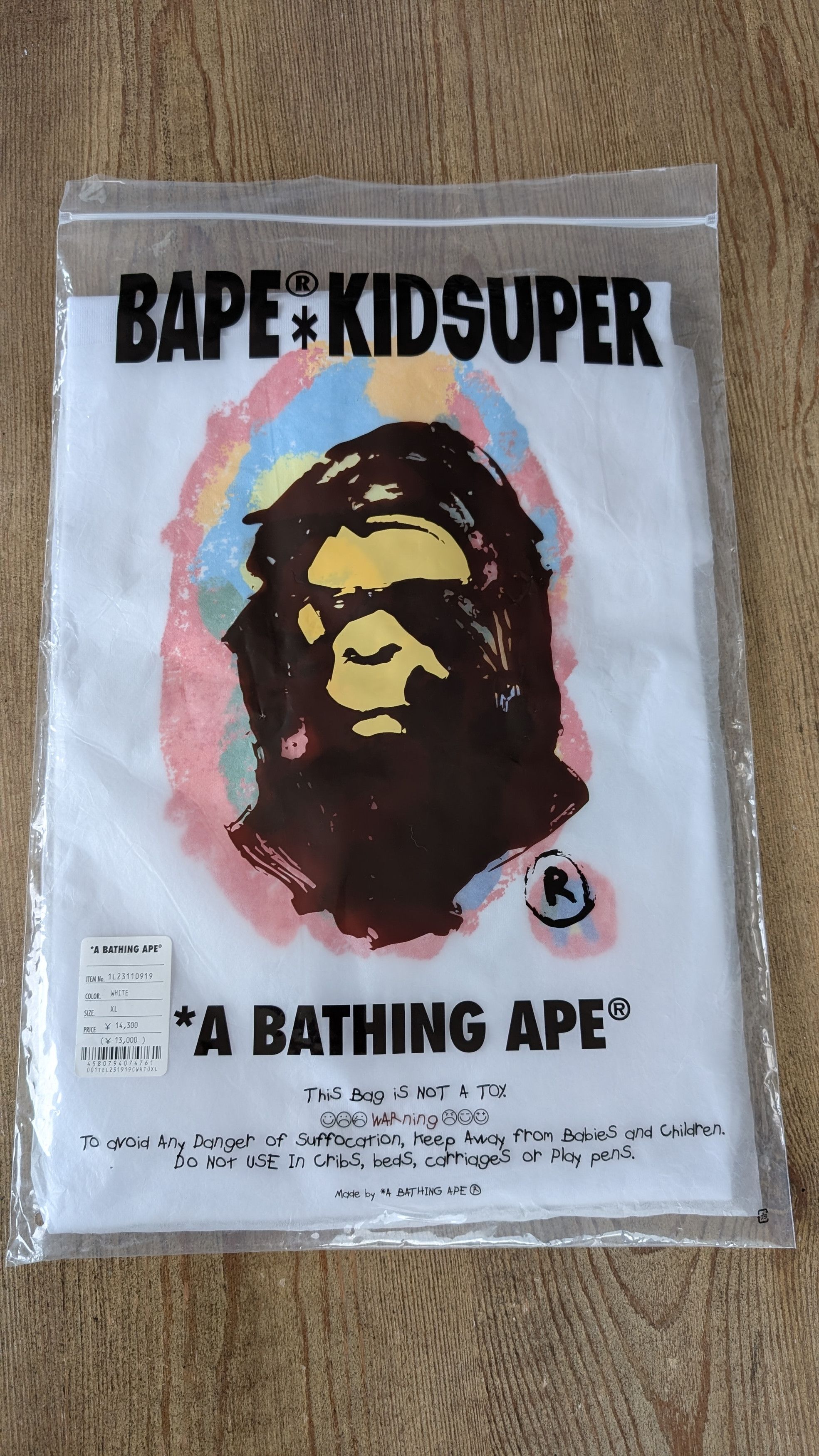 Bape Bape x KidSuper - Painting Ape Head Tee Size US XL / EU 56 / 4 - 2 Thumbnail