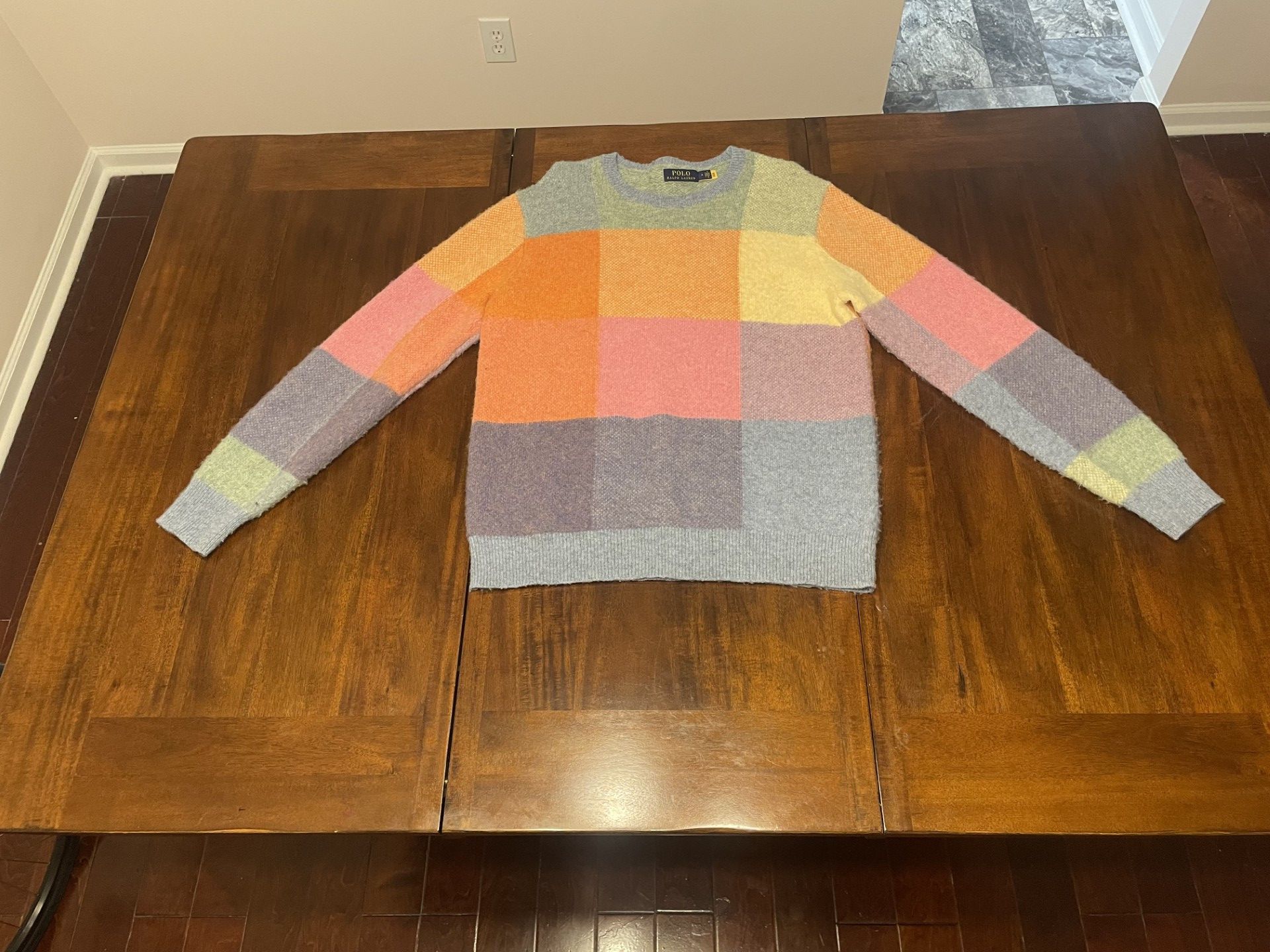 Polo Ralph Lauren Pastel Color Block Sweater Size US M / EU 48-50 / 2 - 1 Thumbnail