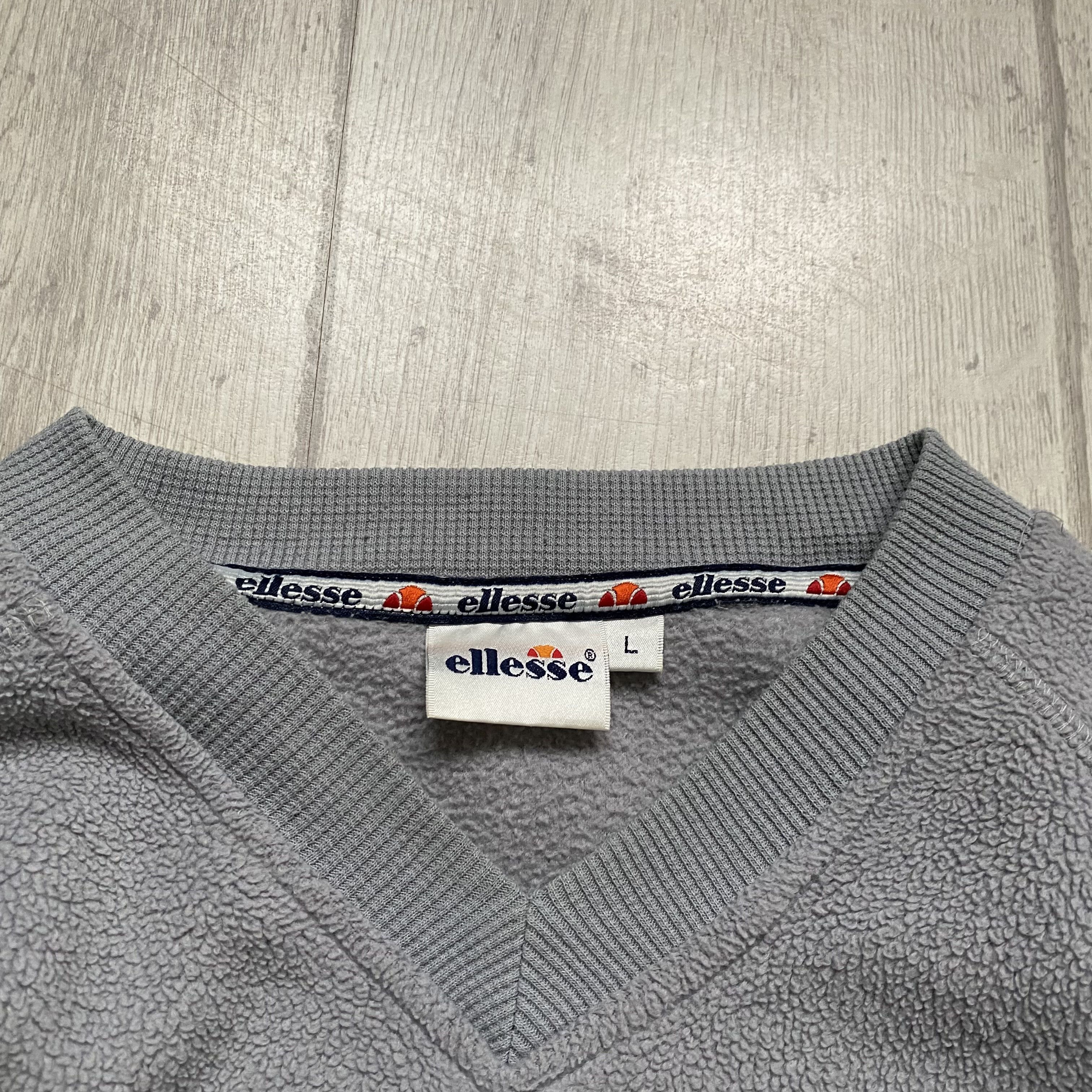 Ellesse 🦈 Vintage 80s Ellesse Fleece sweatshirt Drill Gorpcore Size US L / EU 52-54 / 3 - 5 Thumbnail