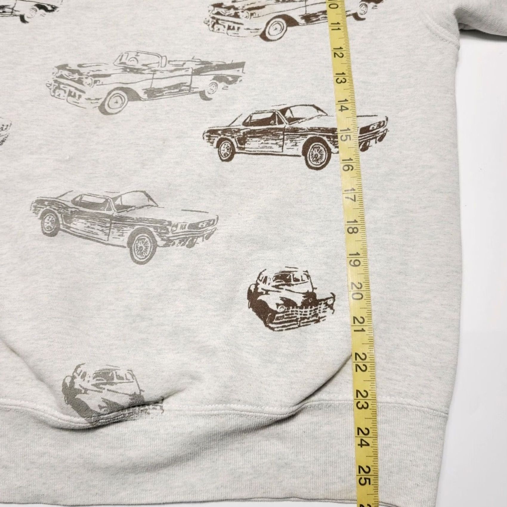 Fruit Of The Loom VINTAGE Car All Over Print Sweatshirt Men’s Large 90s Stained Gray Sweatshirt Size US L / EU 52-54 / 3 - 8 Thumbnail