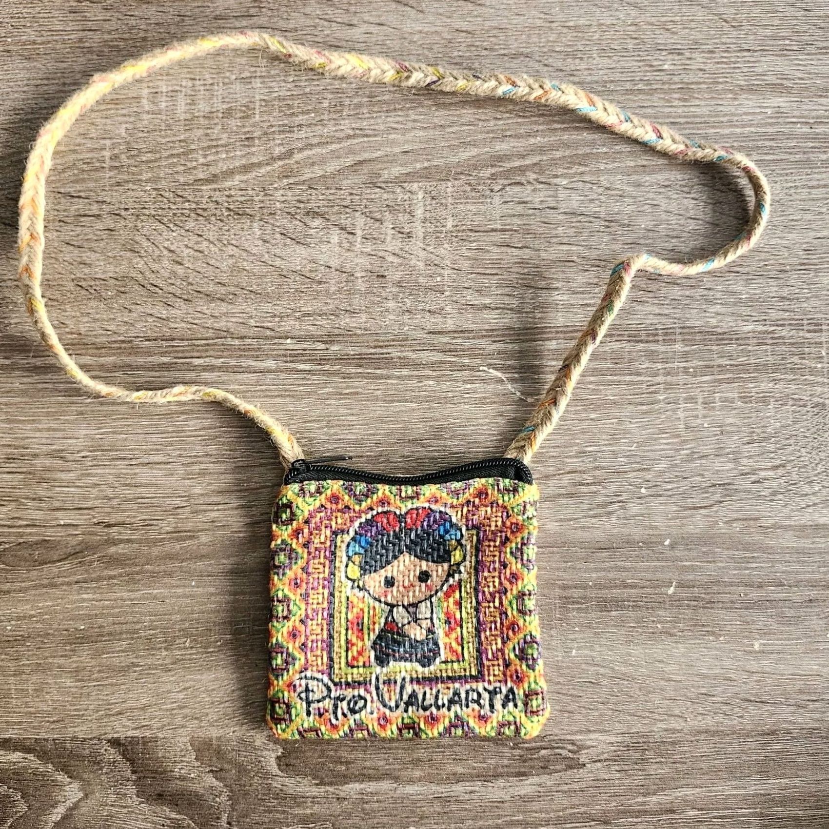 Vintage Pro Vallarta Mexican Little Girl Design Shoulder Bag Coin Mini Bag Brown Mini Bag Women Adult Size ONE SIZE - 2 Thumbnail