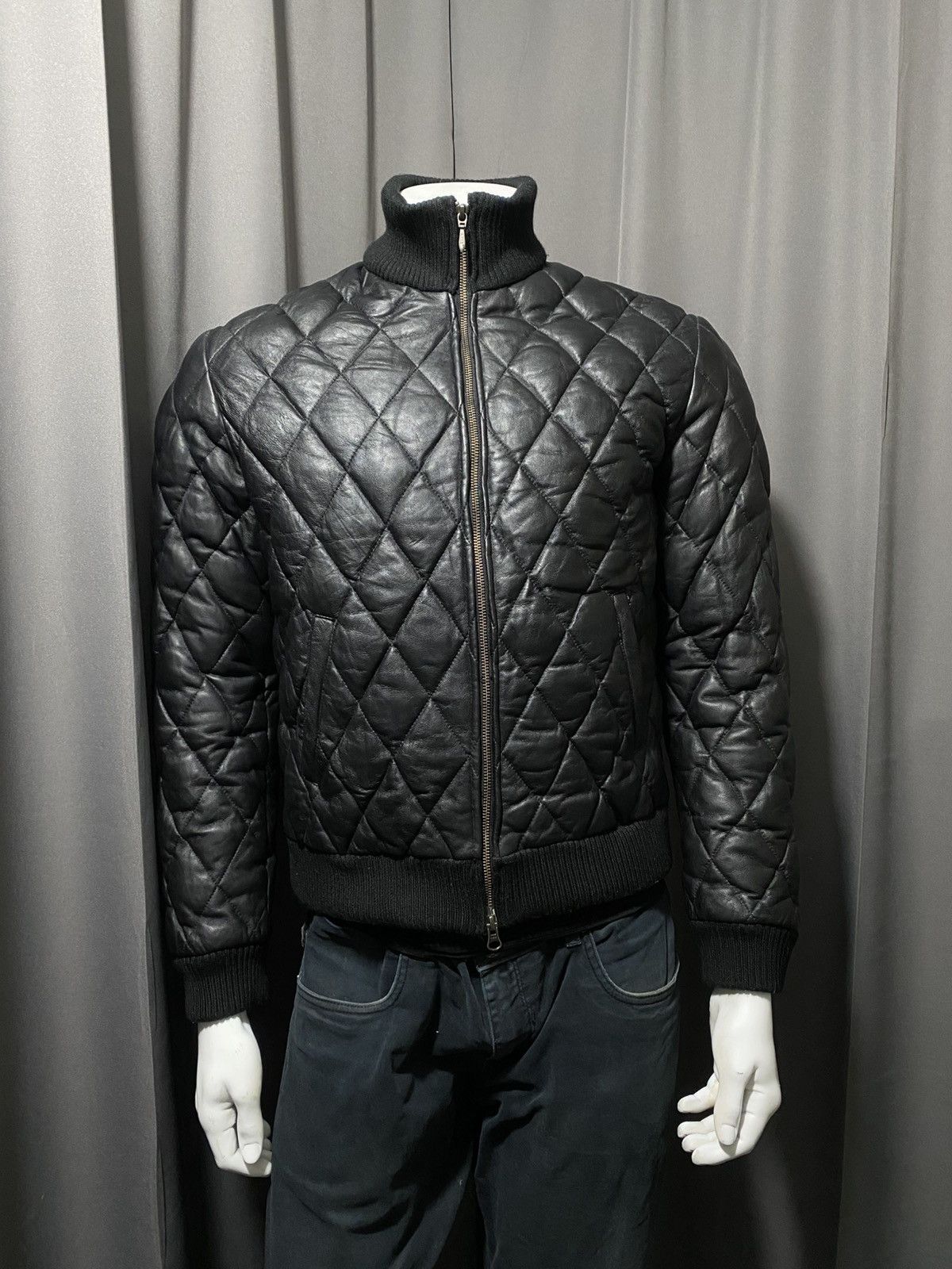 Japanese Brand 2000s- Kawanoyakata Schaffen- Quilted Leather Down Jacket Size US M / EU 48-50 / 2 - 21 Thumbnail