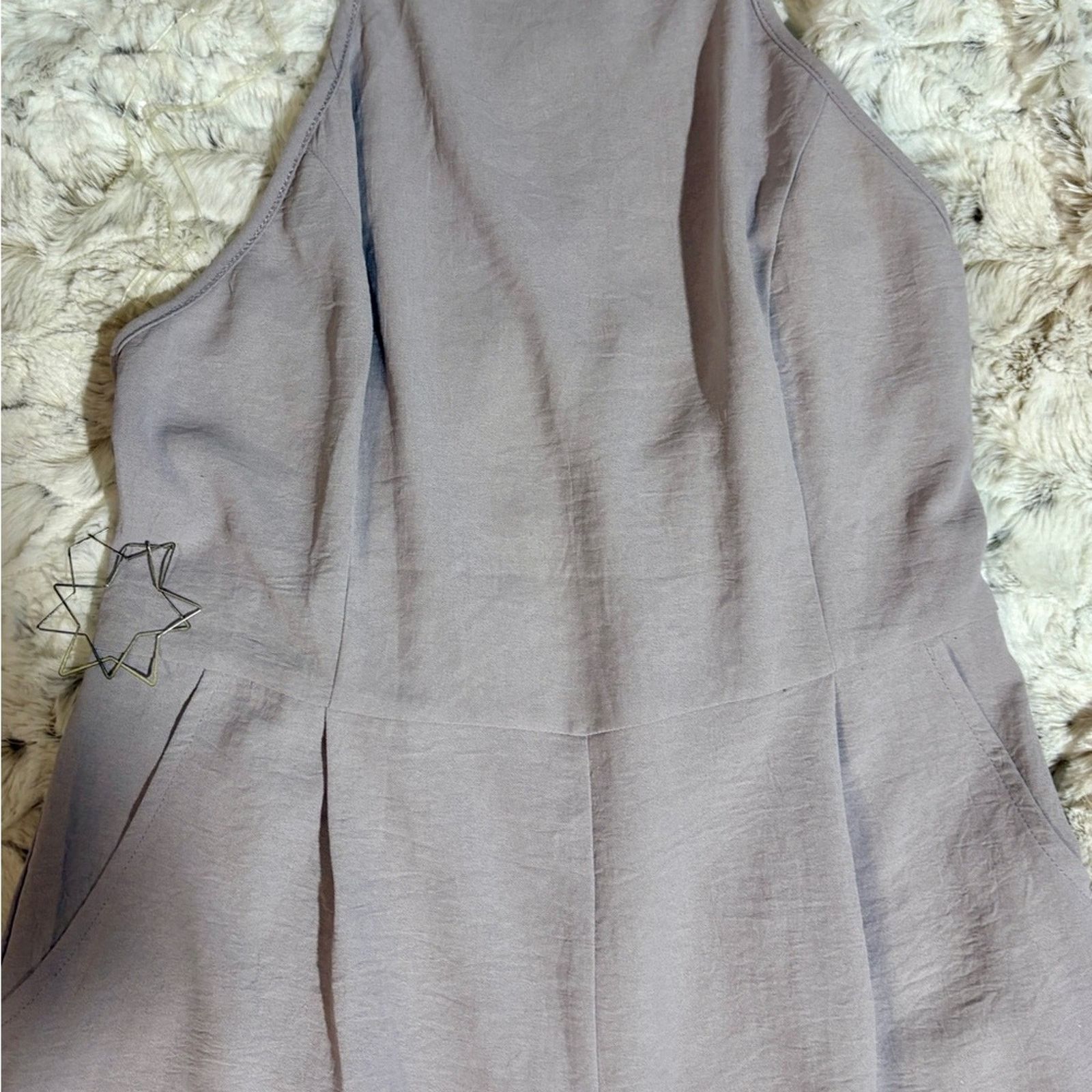 Nordstrom Elegant Gray Criss Cross Jumpsuit Size 31" - 2 Thumbnail