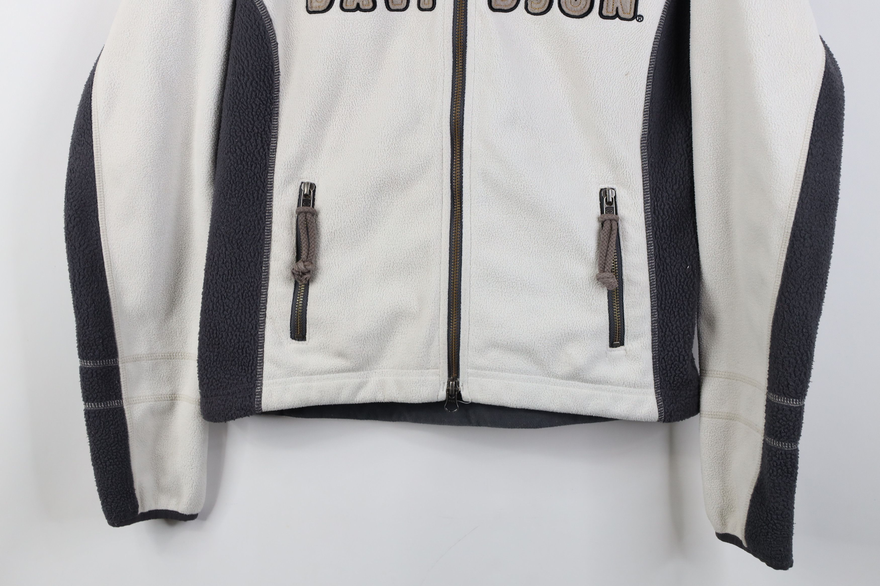 Harley Davidson Vintage Harley Davidson Spell Out Fleece Full Zip Jacket Size M / US 6-8 / IT 42-44 - 3 Thumbnail