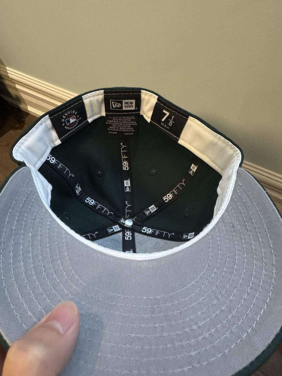 New Era GREEN YANKEES FITTED 7 1/8 Size ONE SIZE - 4 Thumbnail