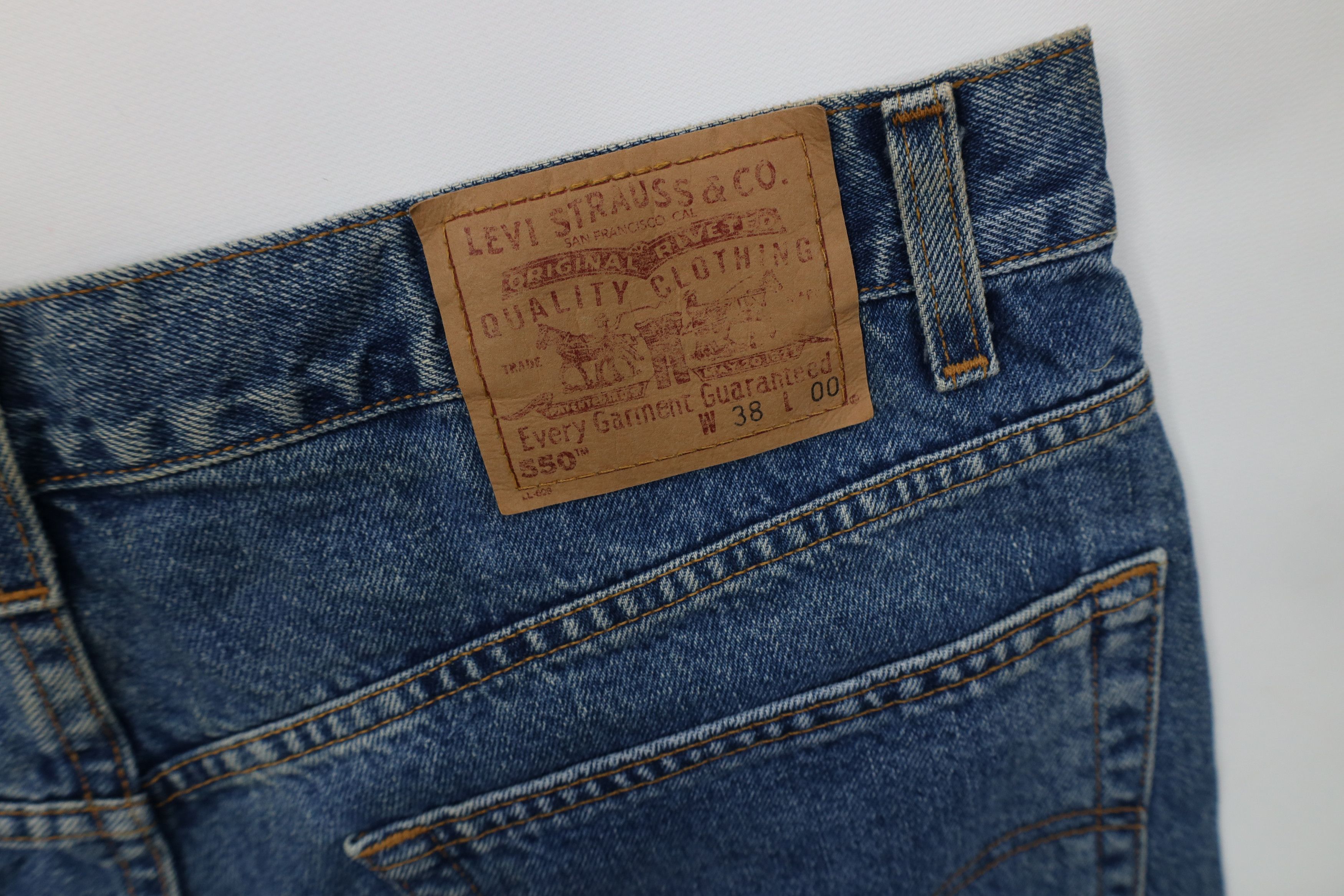 Levi's Vintage 90s Levis 550 Fit Denim Jean Shorts Jorts Blue Size US 38 / EU 54 - 14 Thumbnail