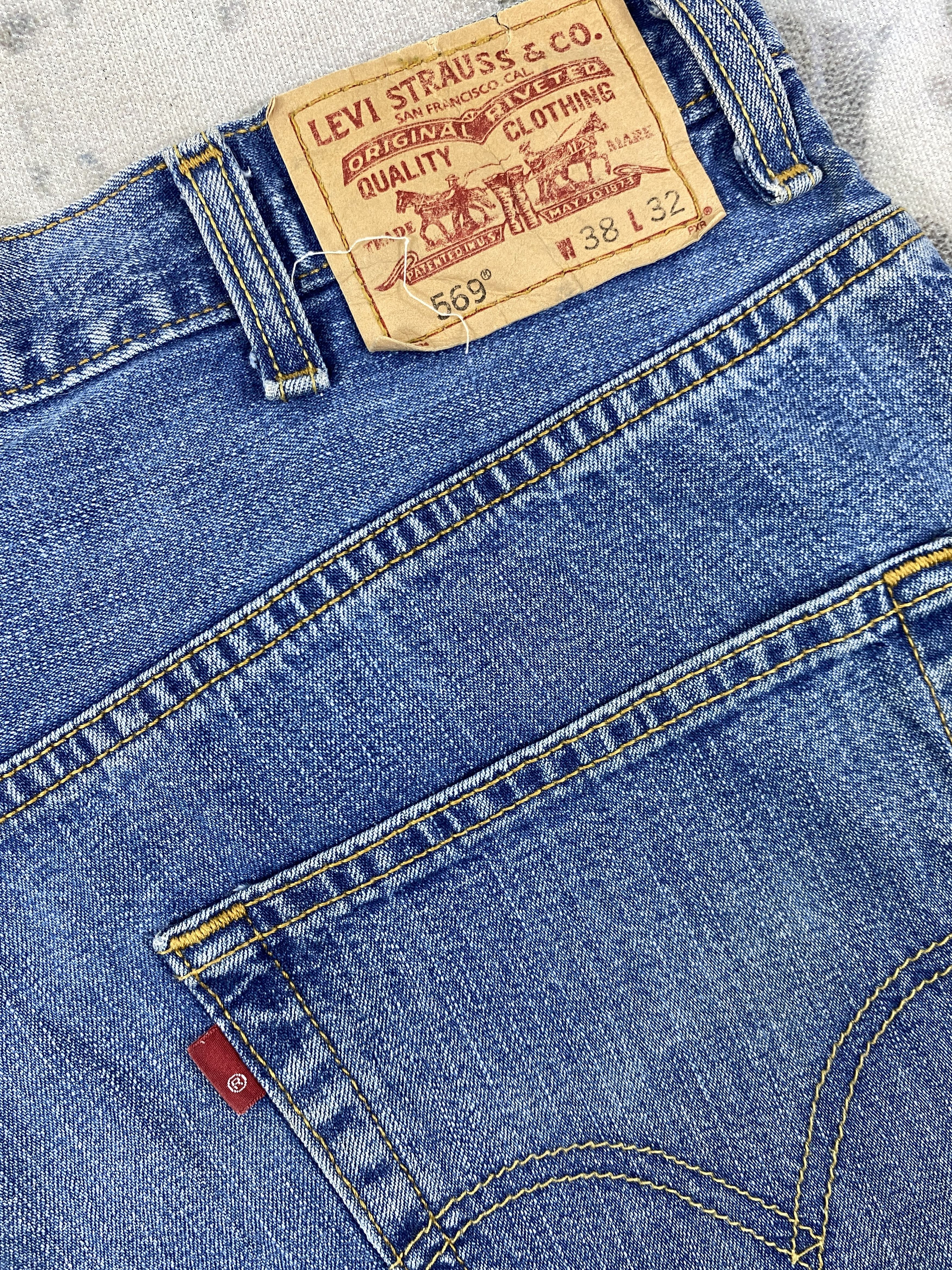 Levi's Blue Vintage Levi's 569 Jeans 38x32 Denim -JN1434 Size US 38 / EU 54 - 12 Thumbnail