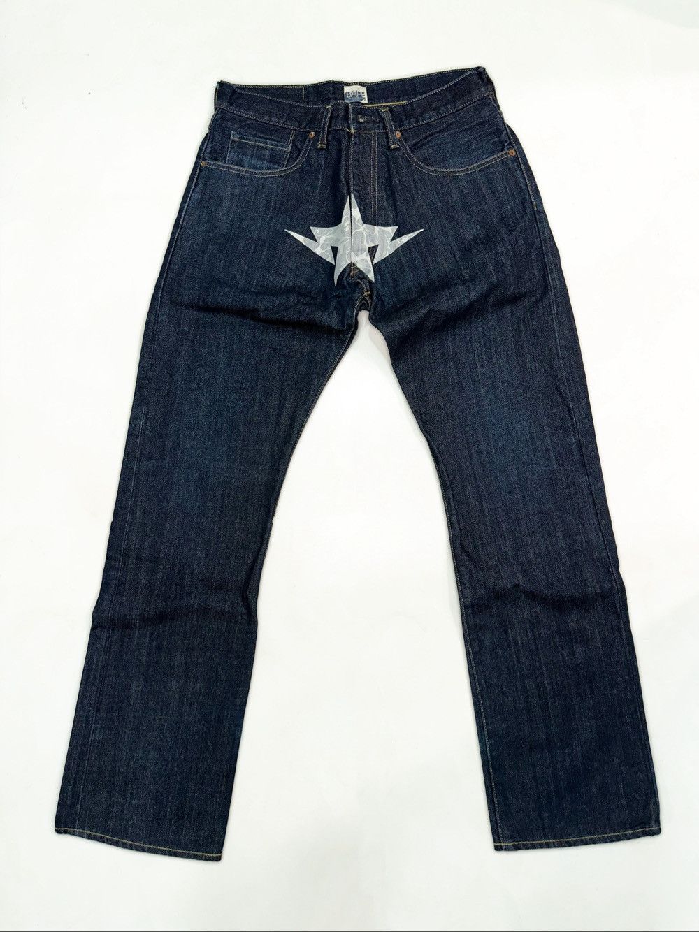 Bape A Bathing Ape Star Logo Denim Jeans Size S Size US 30 / EU 46 - 1 Thumbnail