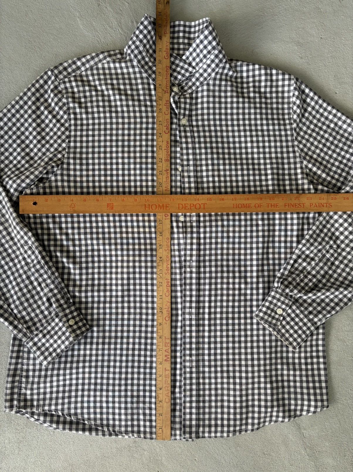 American Rag Vintage Black and White Plaid Long Sleeve Button Up, XXL Size US XXL / EU 58 / 5 - 2 Thumbnail