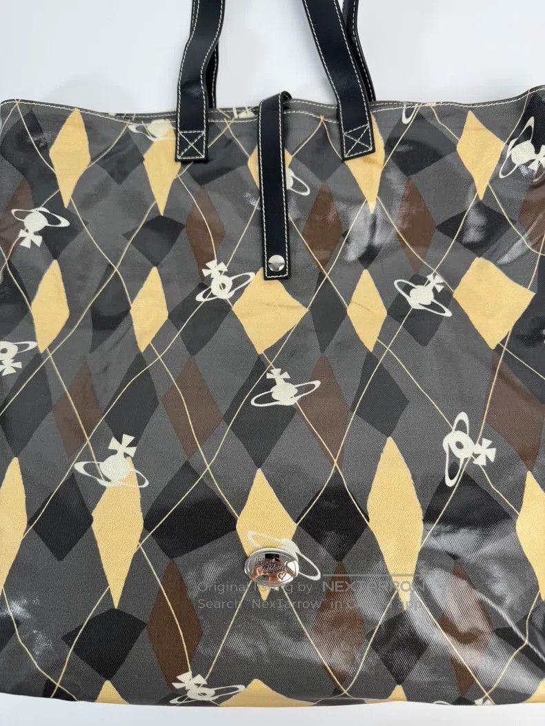 Vivienne Westwood Vivienne Westwood size os Diamond Plaid Pattern Tote Bag Si Size ONE SIZE - 2 Thumbnail