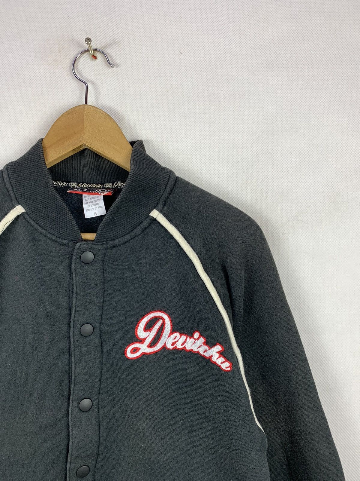 Japanese Brand Rare! Devitchu Streetwear Big Logo Baseball Sweater Size US M / EU 48-50 / 2 - 4 Thumbnail