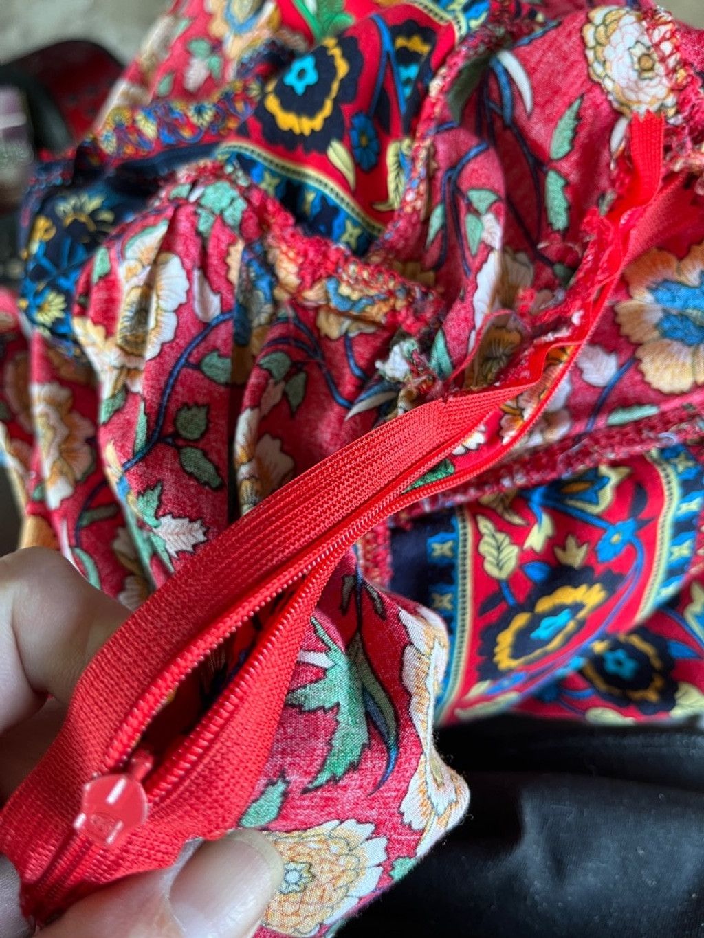 Unknown London Women's Unbranded Maxi Dress Size XL Red Floral Long Sleeve Size XL / US 12-14 / IT 48-50 - 11 Thumbnail