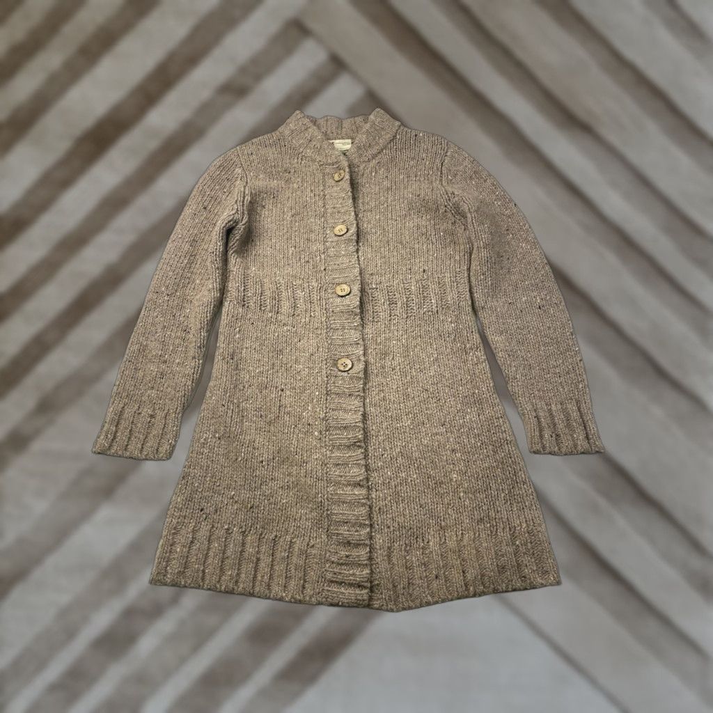Vintage Carraig Donn Cardigan Long Sweater Womens S Aran Wool Button Front Ireland Size S / US 4 / IT 40 - 1 Thumbnail
