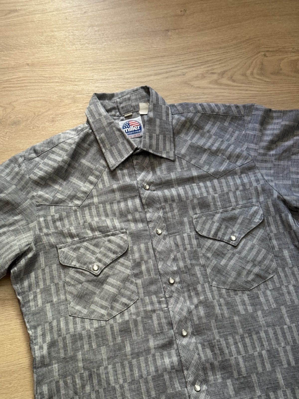 Vintage Vintage 90’s Miller Made In USA Western Short Sleeve Shirt Size US M / EU 48-50 / 2 - 2 Thumbnail