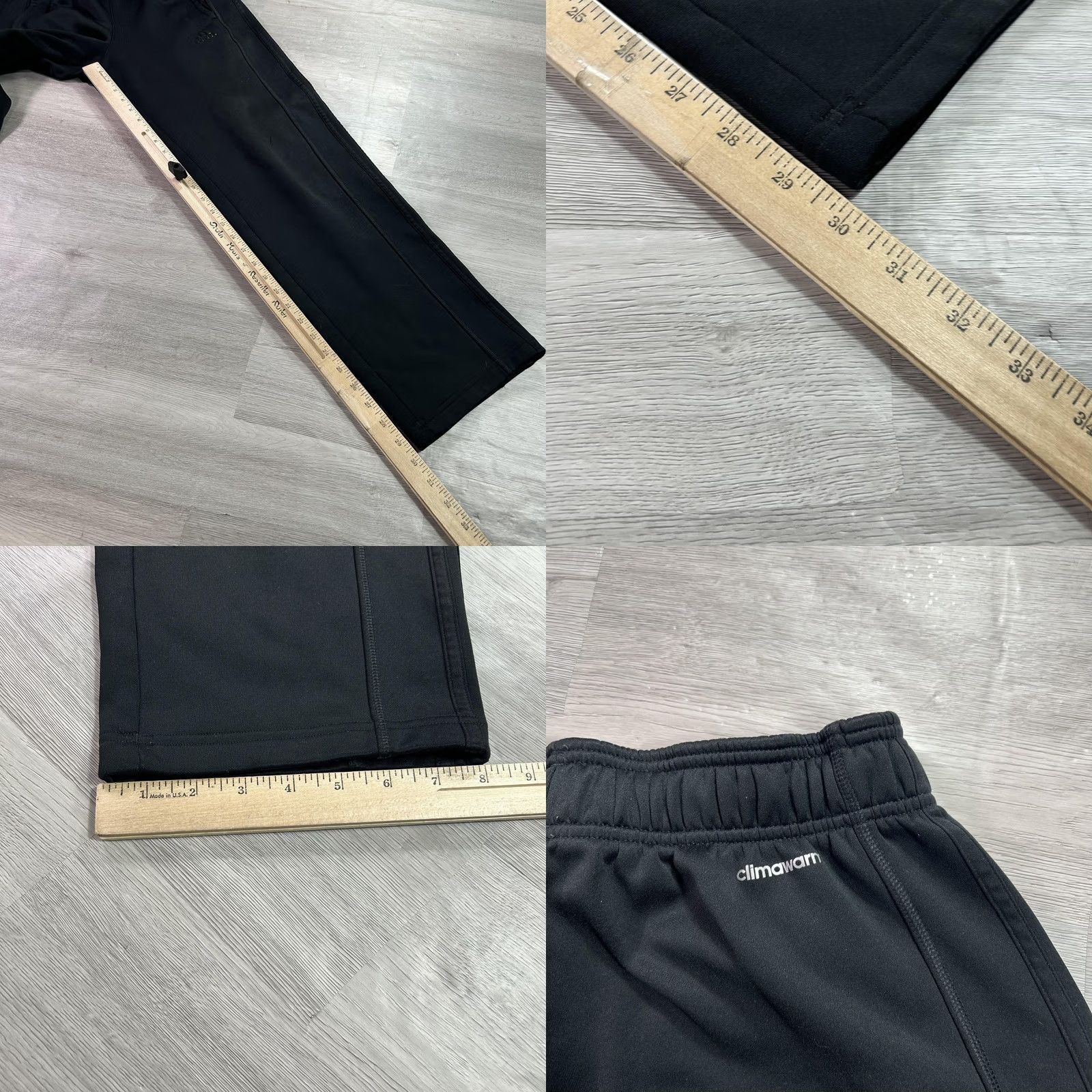 Adidas Adidas Climawarm Track Pants Mens Small Black Fleece Lined Athletic M64715 Size US 29 - 8 Thumbnail