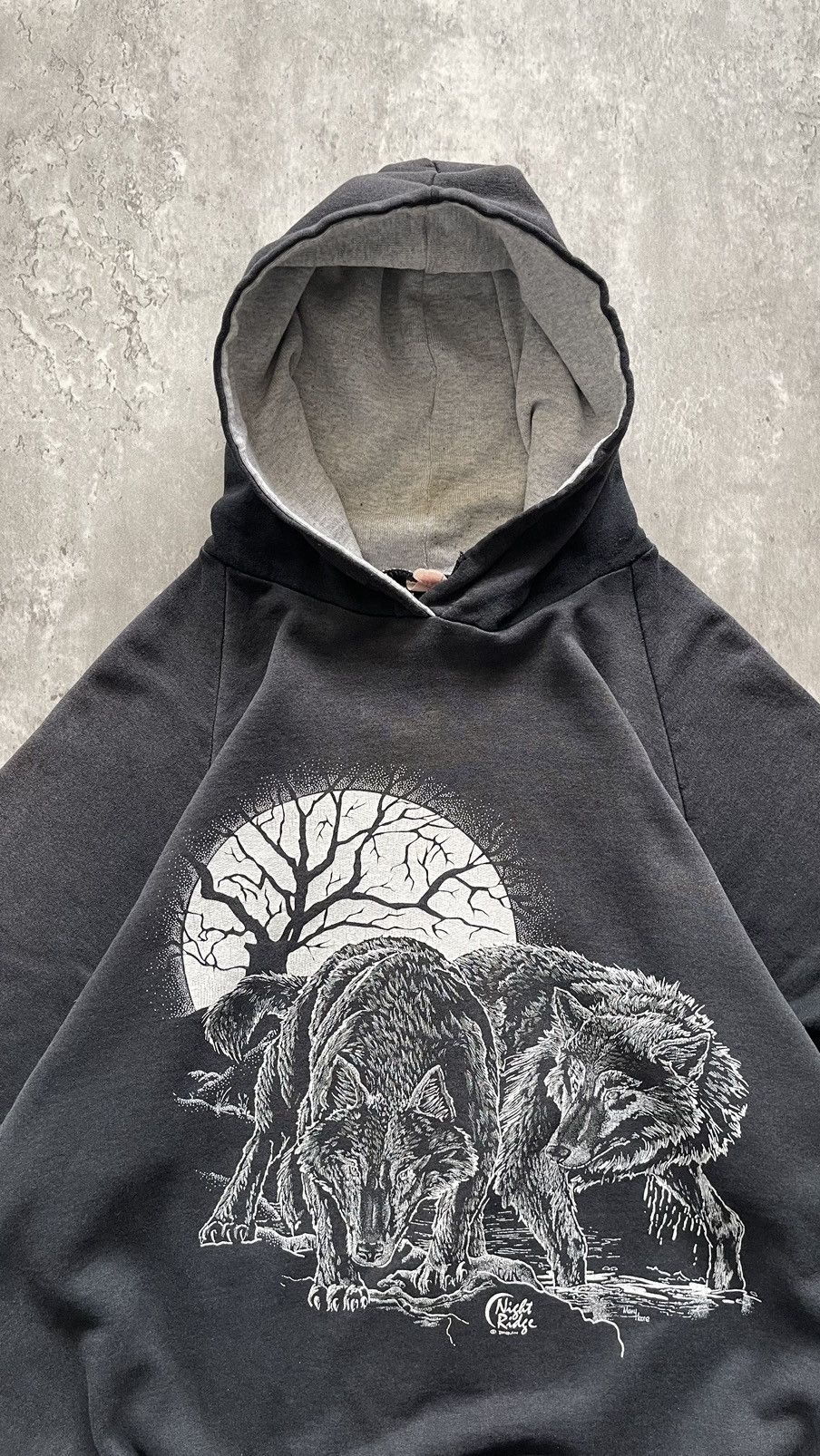 Russell Athletic × Vintage VINTAGE 1990S FADED WOLF NATURES HOODIE Size US XL / EU 56 / 4 - 2 Thumbnail