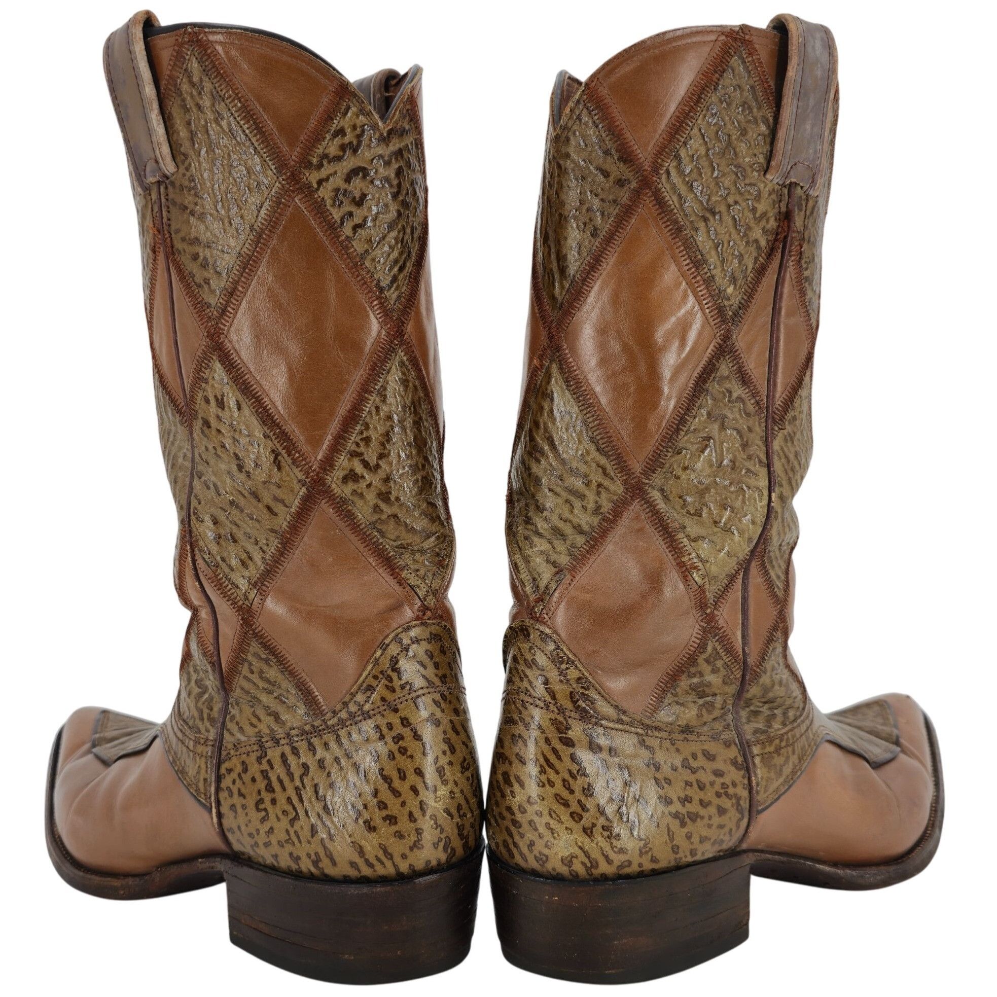 Nocona Vintage Nocona Boots Exotic Shark skin + Leather Diamond Size US 9 / EU 42 - 1 Thumbnail
