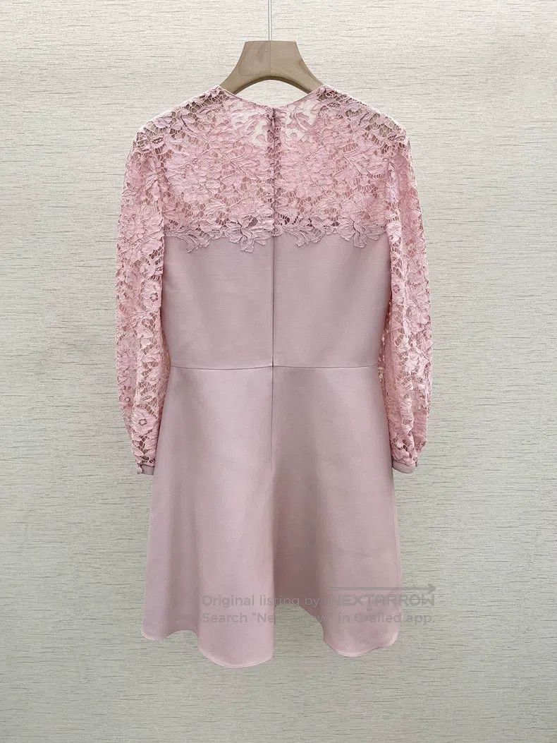 Valentino Valentino Peony pink lace patchwork dress Size S / US 4 / IT 40 - 9 Thumbnail