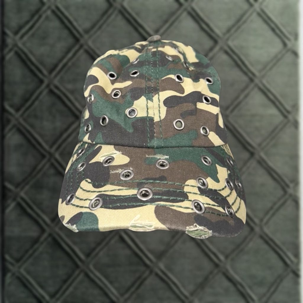 Thrasher Manic Diaries Cap One Size Men Multicolor Metal Baseball Cap Kanye West Camo Thrashed Cap Size ONE SIZE - 1 Thumbnail