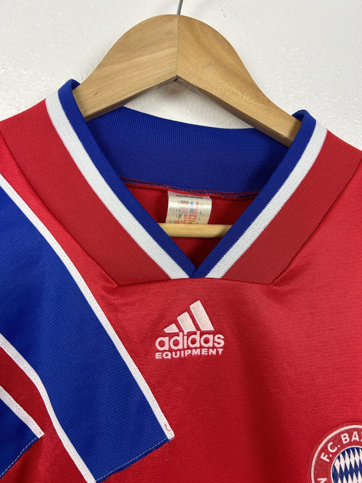 Adidas 90s Vintage Adidas Bayern Munchen 1993/94/95 Home Kit Jersey Size US L / EU 52-54 / 3 - 2 Thumbnail