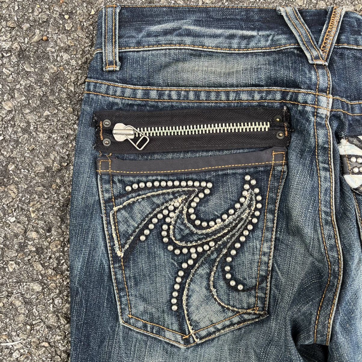 Hysteric Glamour Cloud72 Clawmark Rusty Mudwash Denim Affliction Skulls Jeans Size US 30 / EU 46 - 12 Thumbnail