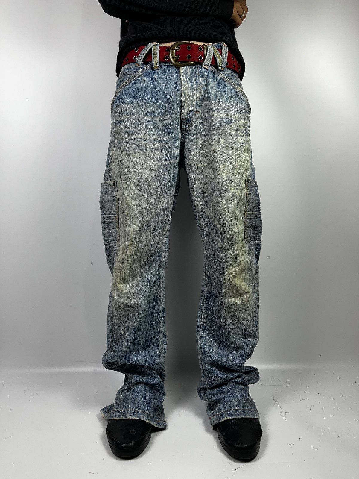 If Six Was Nine × Japanese Brand × Le Grande Bleu (L.G.B.) japanese brand genoeae cargos jeans pant Size US 32 / EU 48 - 14 Thumbnail