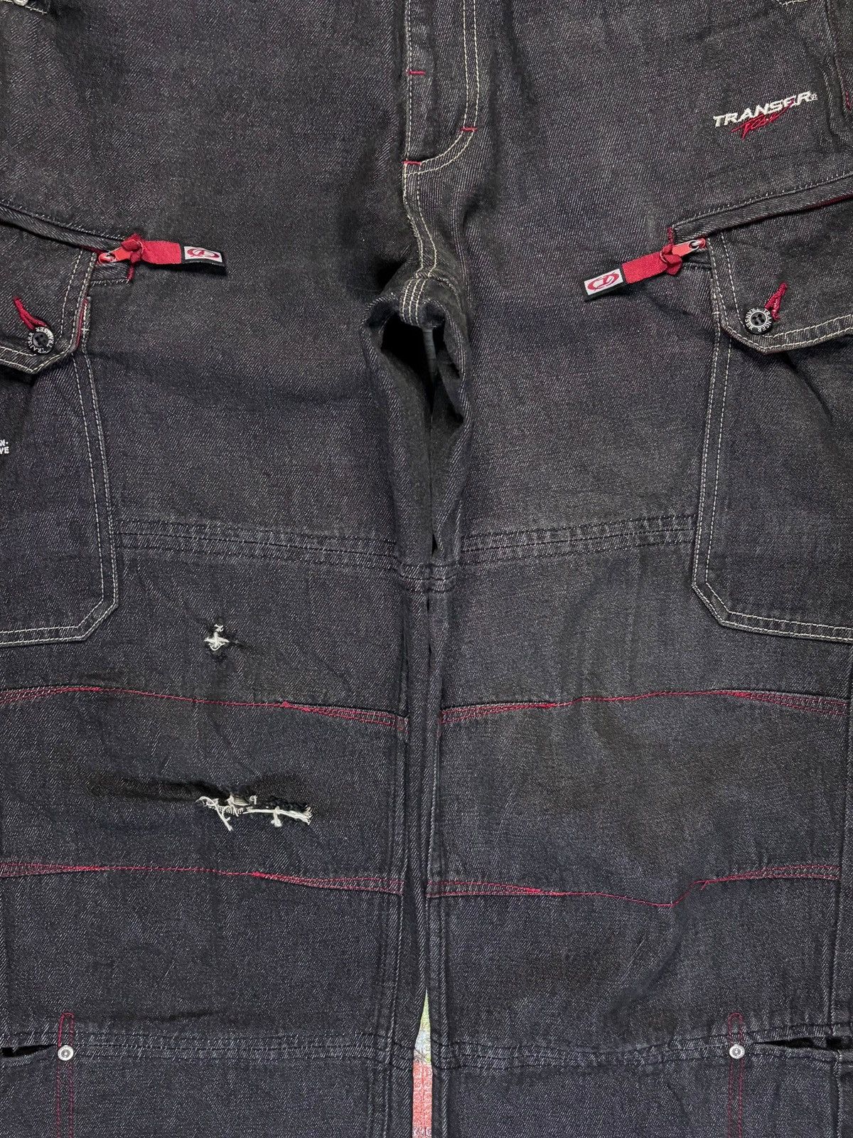 Japanese Brand Vintage Japanese Brand Cargo Distressed Baggy Jeans Size US 29 - 7 Thumbnail