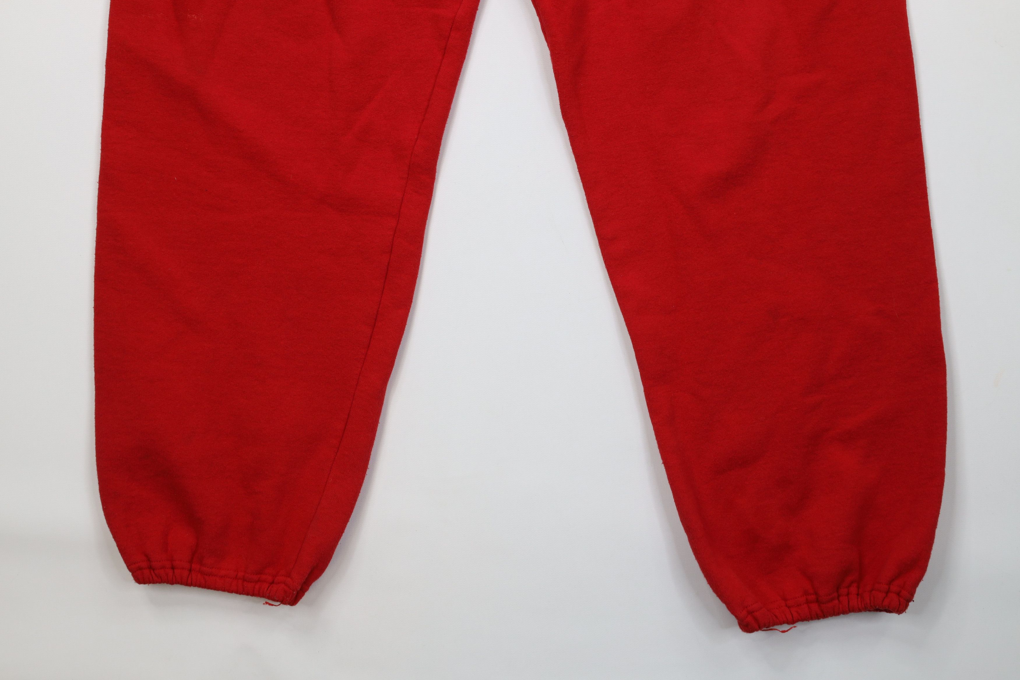 Vintage Vintage 90s Streetwear Heavy Sweatpants Joggers Pants Red Size US 34 / EU 50 - 5 Thumbnail