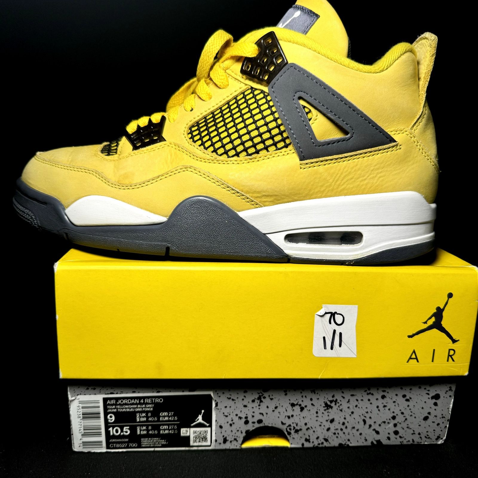 Jordan Brand × Nike Size 9 - Nike Air Jordan 4 Retro Lightning 2021 Men's Shoes Size US 9 / EU 42 - 8 Thumbnail