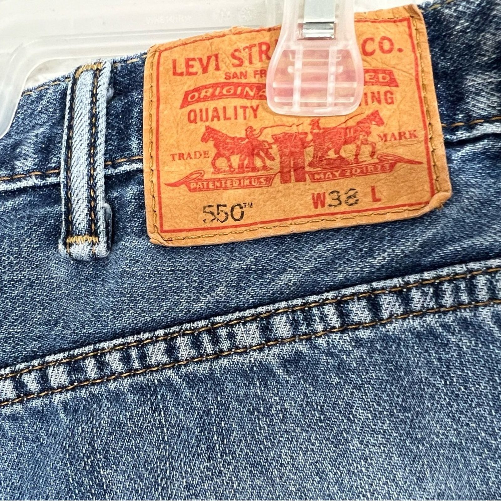 Levi's Levis 550 Jean Shorts Mens 38x10 Relaxed Fit Jorts Dad Denim Size US 38 / EU 54 - 3 Thumbnail