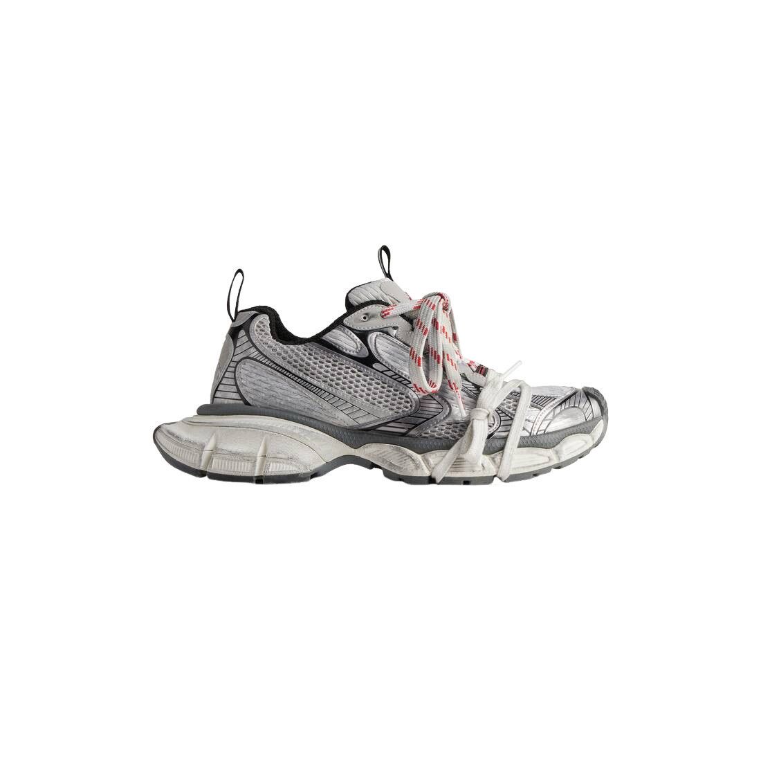 BALENCIAGA 3XL $1250 Women's Gray/White/Red Sneakers New & A