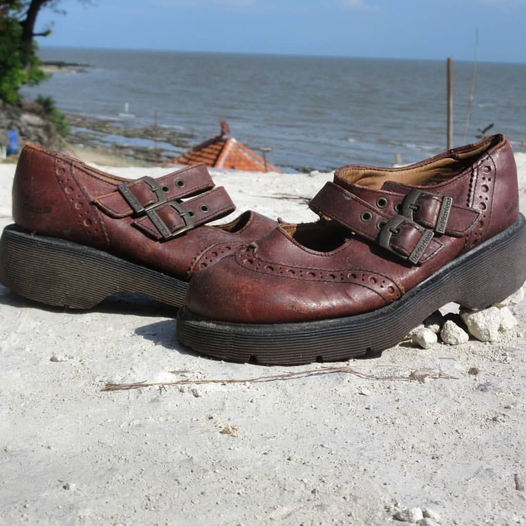 Dr. Martens × Vintage Vintage Dr Martens Maryjane brown wingtip made In England Size US 5.5 / EU 38 - 3 Thumbnail