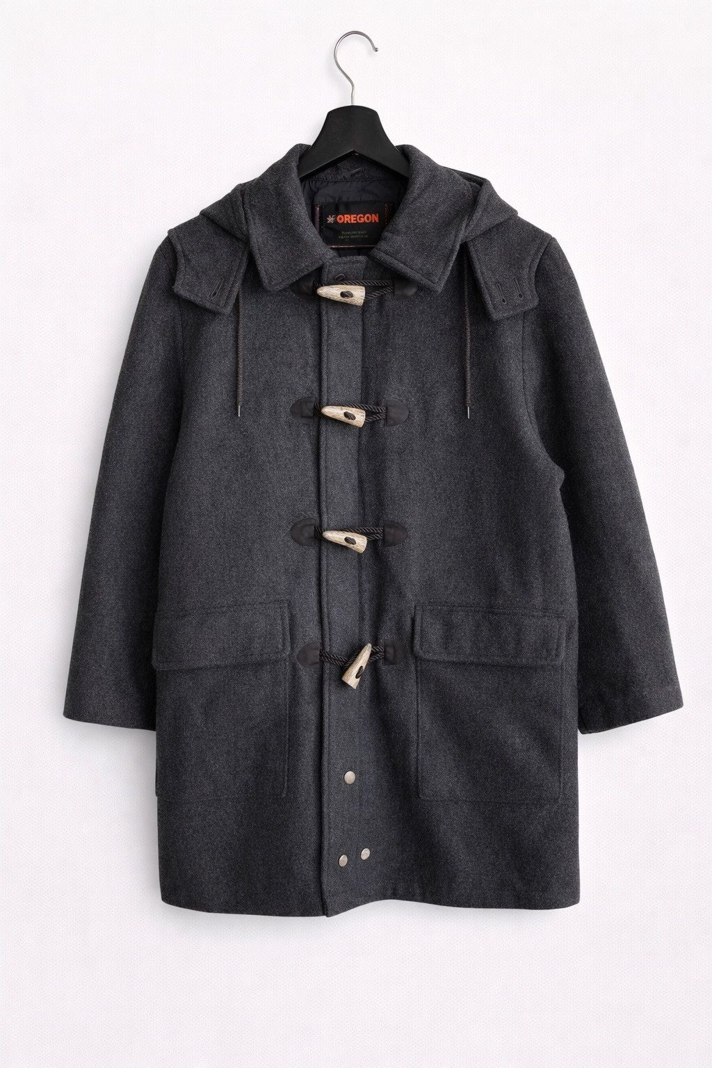 McGregor Vintage McGregor Wool Duffle Coat Hooded Toggle Jacket Grey Size US M / EU 48-50 / 2 - 1 Thumbnail
