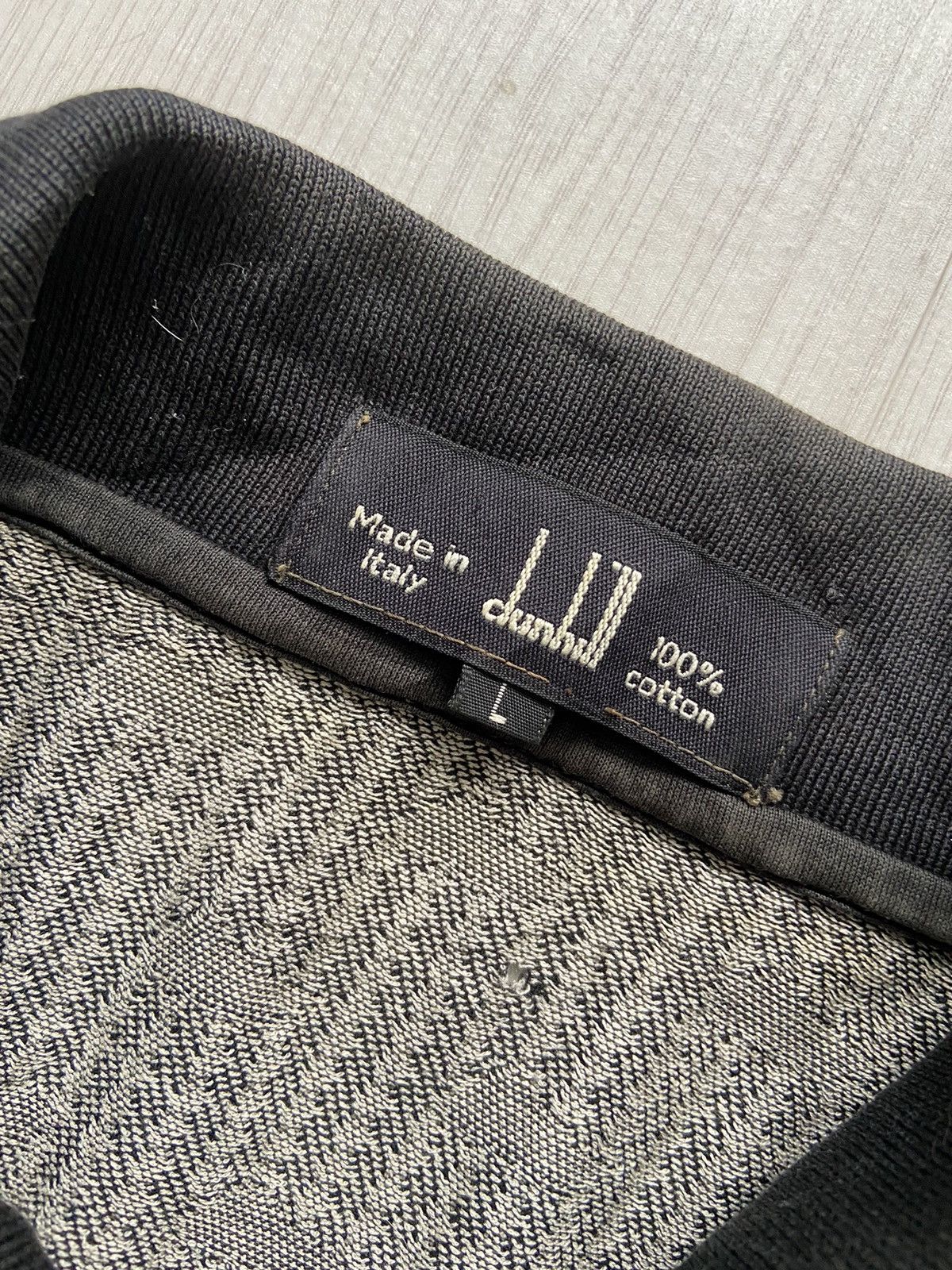 Alfred Dunhill × Vintage Vintage 1980’s Dunhill Over Print Stripe Polo Shirt Size US L / EU 52-54 / 3 - 2 Thumbnail