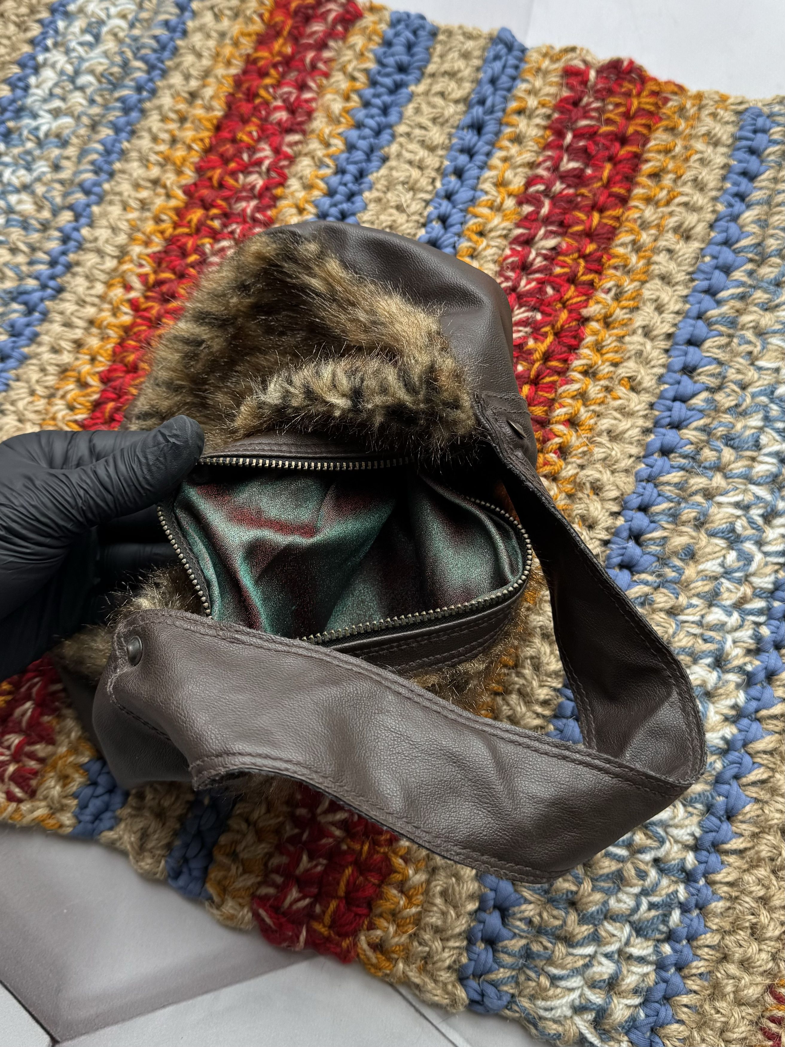 Vintage Vintage Faux Fur Handle Bag (E4) Size ONE SIZE - 4 Thumbnail